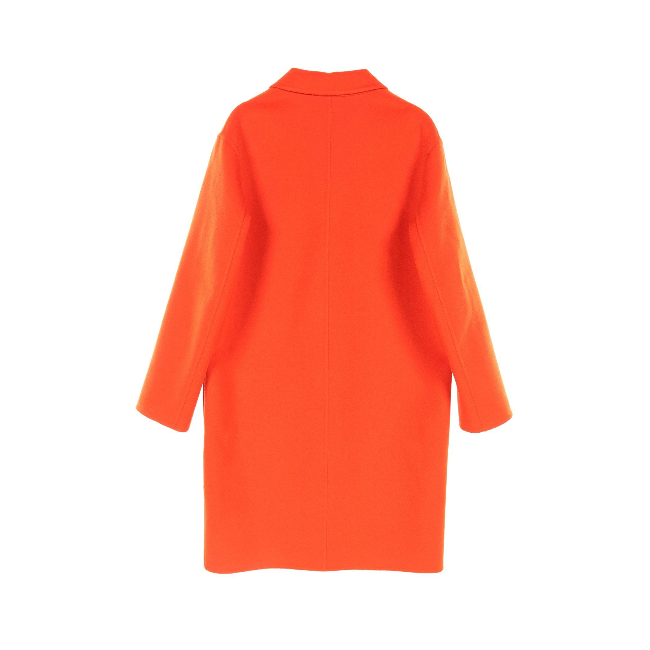 Hermes Hermes Serie Button Double Face Coat Cashmere Orange Size ONE SIZE - 2 Thumbnail