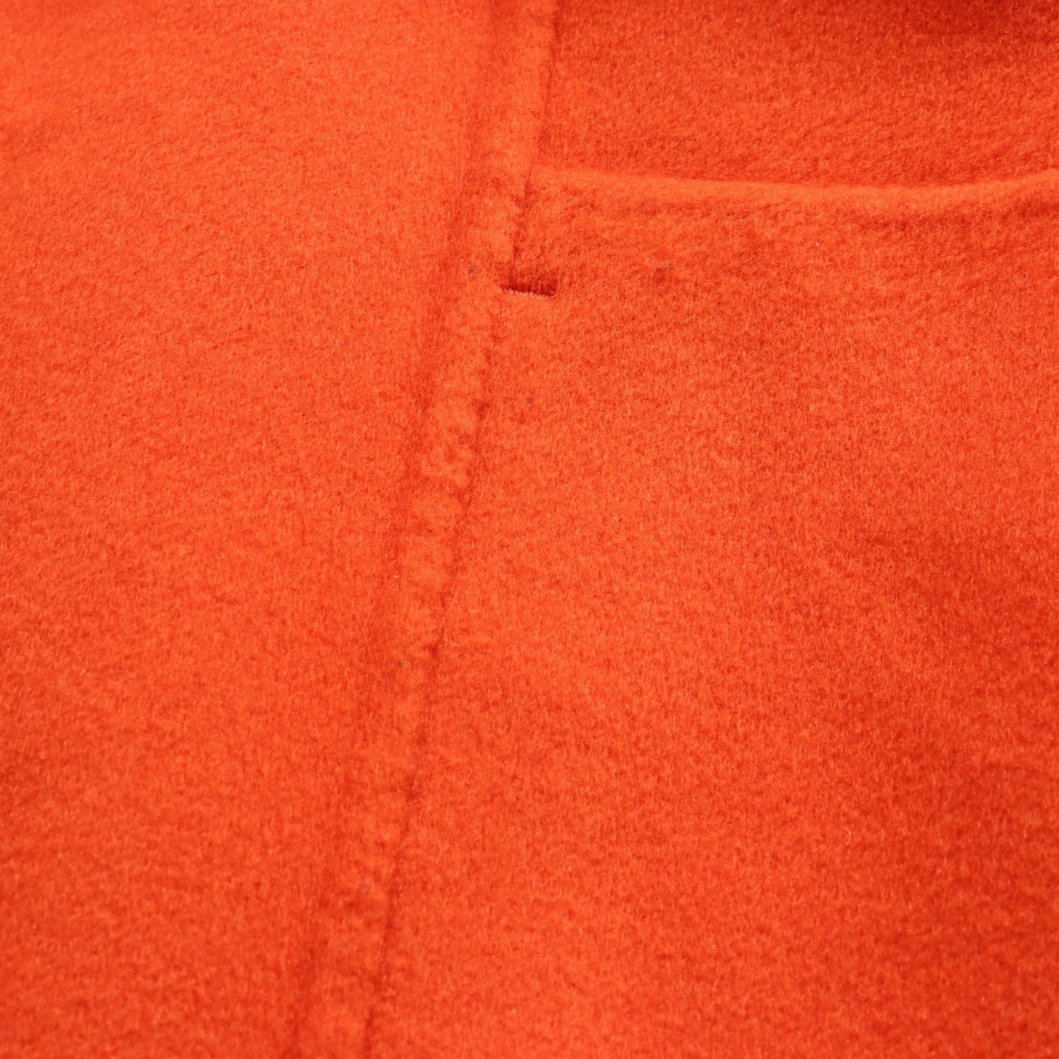 Hermes Hermes Serie Button Double Face Coat Cashmere Orange Size ONE SIZE - 9 Thumbnail
