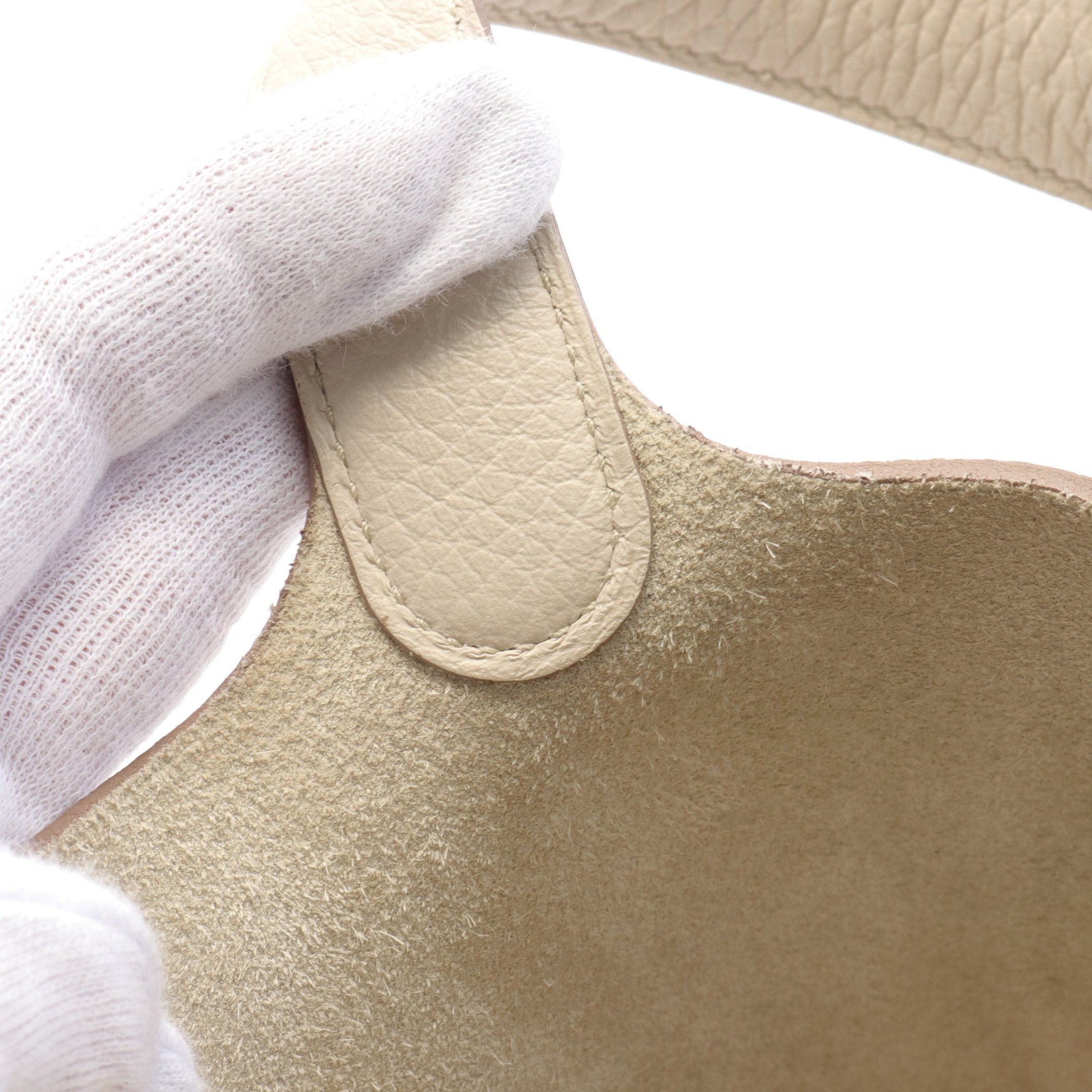 Hermes Hermes Picotan Lock Pm Betton Handbag Clemence Leather Ivory Gold Hardware U Stamp Size ONE SIZE - 6 Thumbnail
