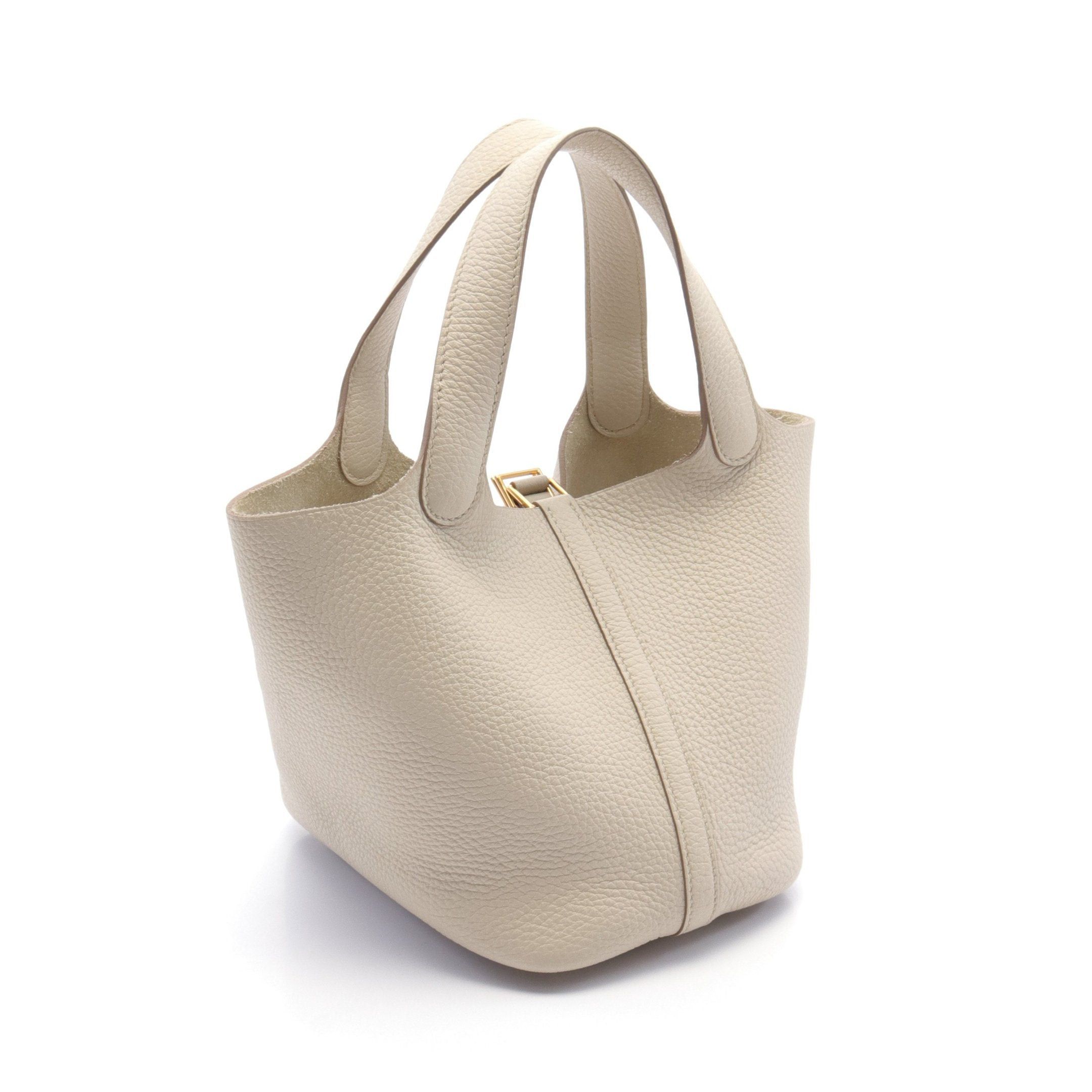 Hermes Hermes Picotan Lock Pm Betton Handbag Clemence Leather Ivory Gold Hardware U Stamp Size ONE SIZE - 2 Thumbnail