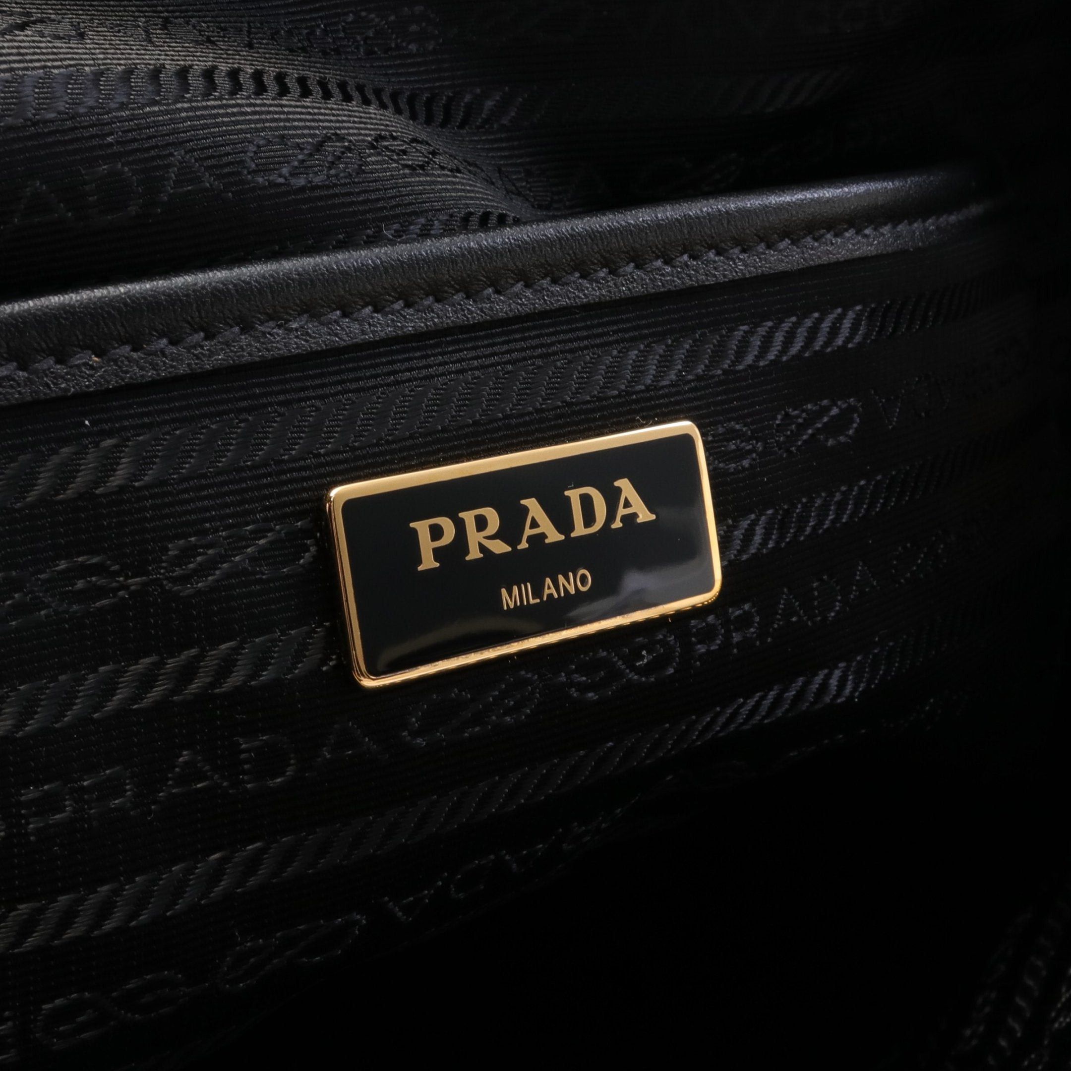 Prada Prada Handbag Canvas Leather Black Size ONE SIZE - 4 Thumbnail