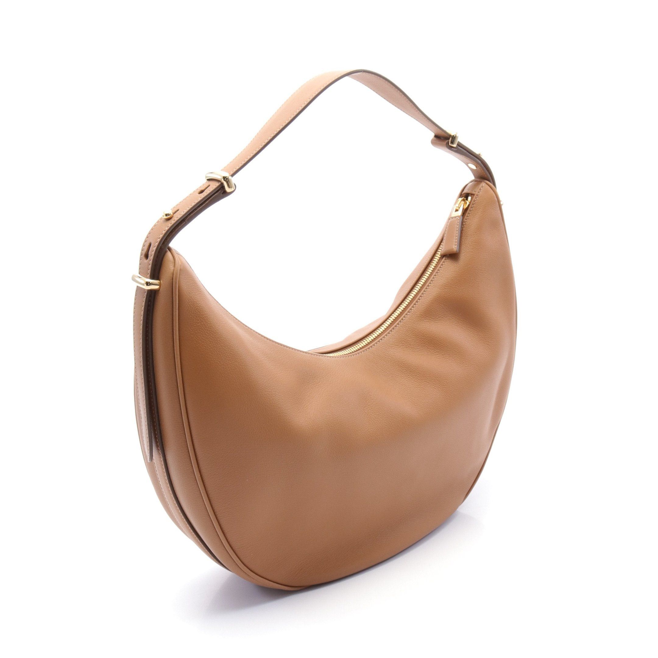 Prada Prada Soft Grain One Shoulder Bag Leather Light Brown Size ONE SIZE - 2 Thumbnail
