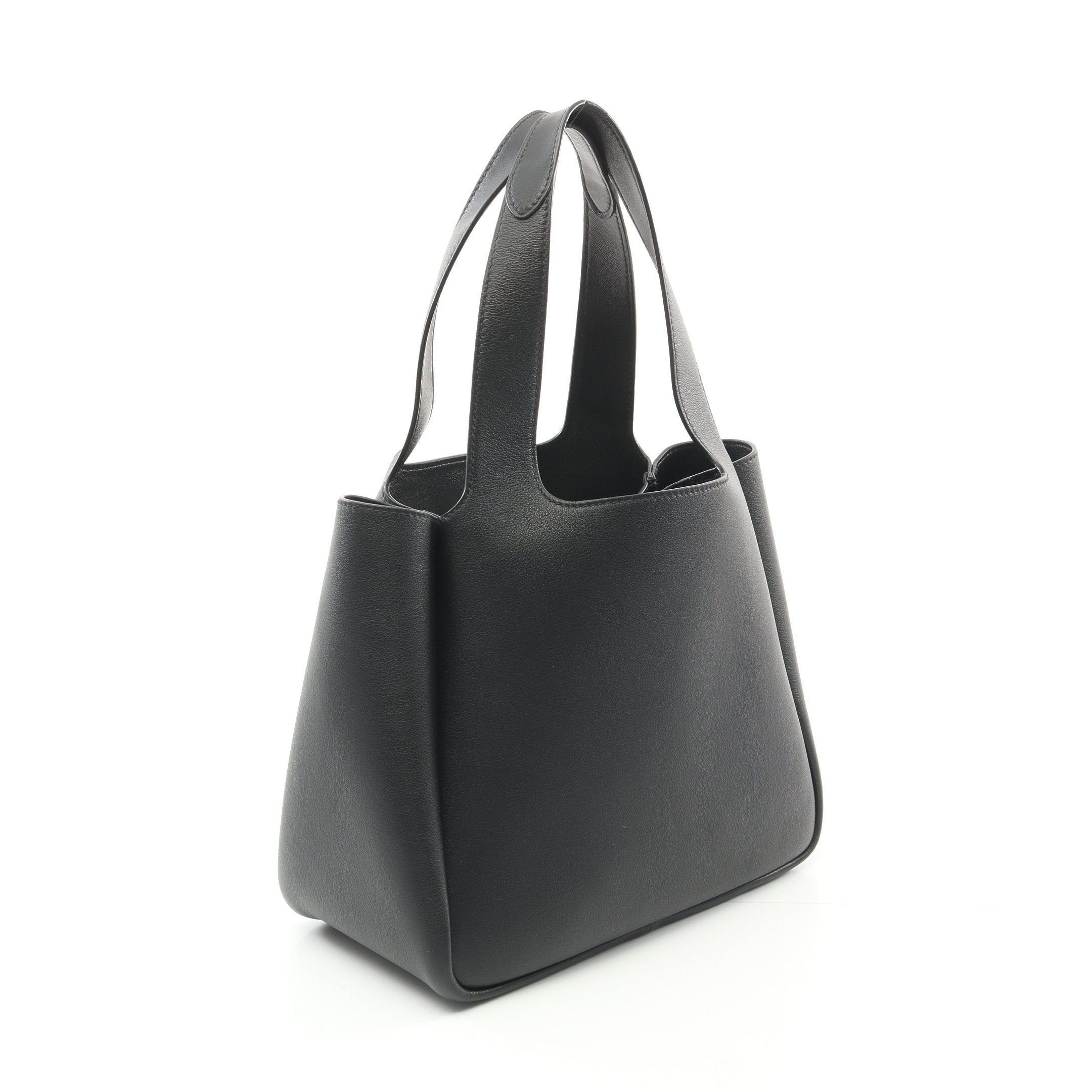 Prada Prada Soft Grain Handbag Tote Bag Leather Black Size ONE SIZE - 2 Thumbnail