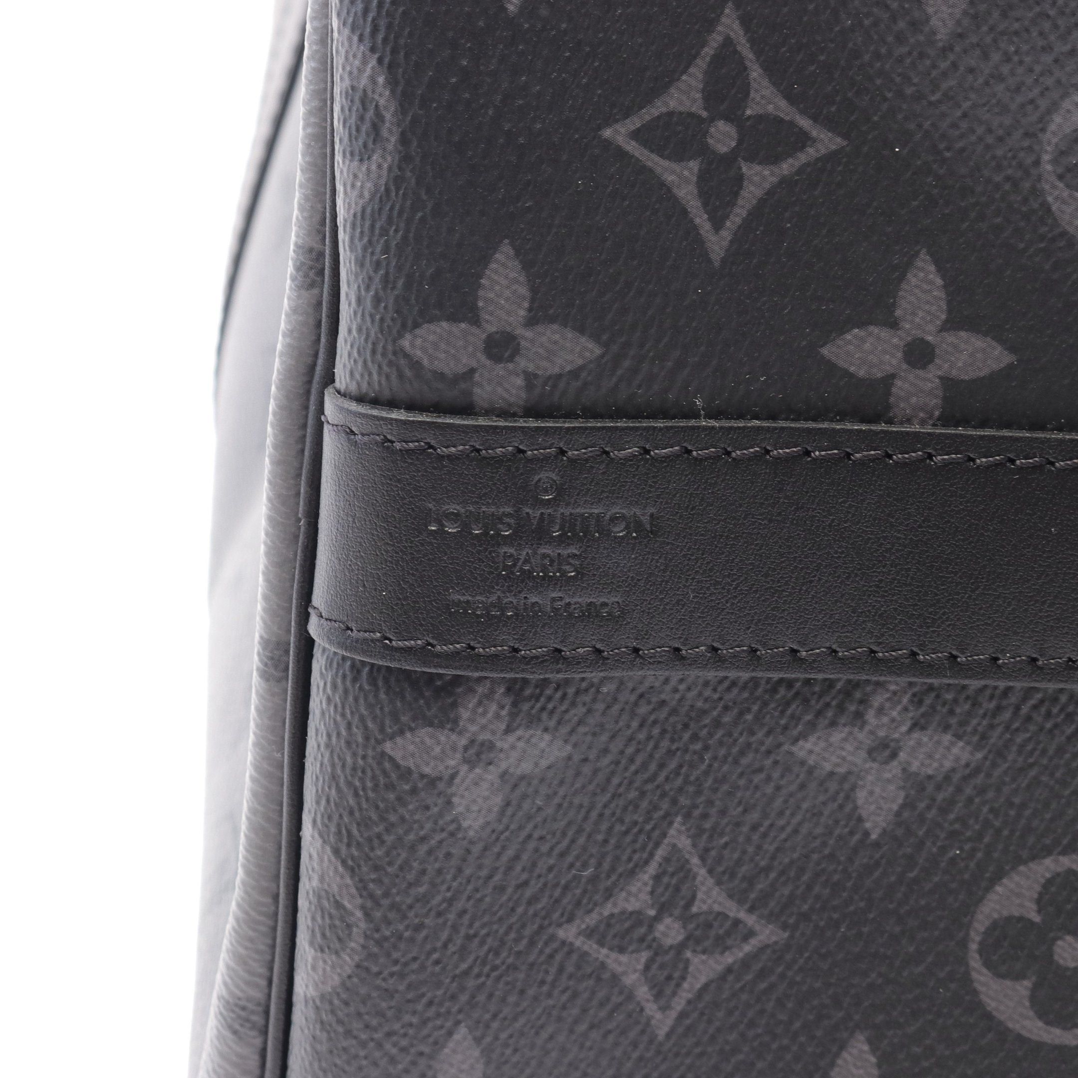 Louis Vuitton Louis Vuitton Keepall 50 Monogram Eclipse Reverse Boston Bag Leather Black Gray Size ONE SIZE - 4 Thumbnail
