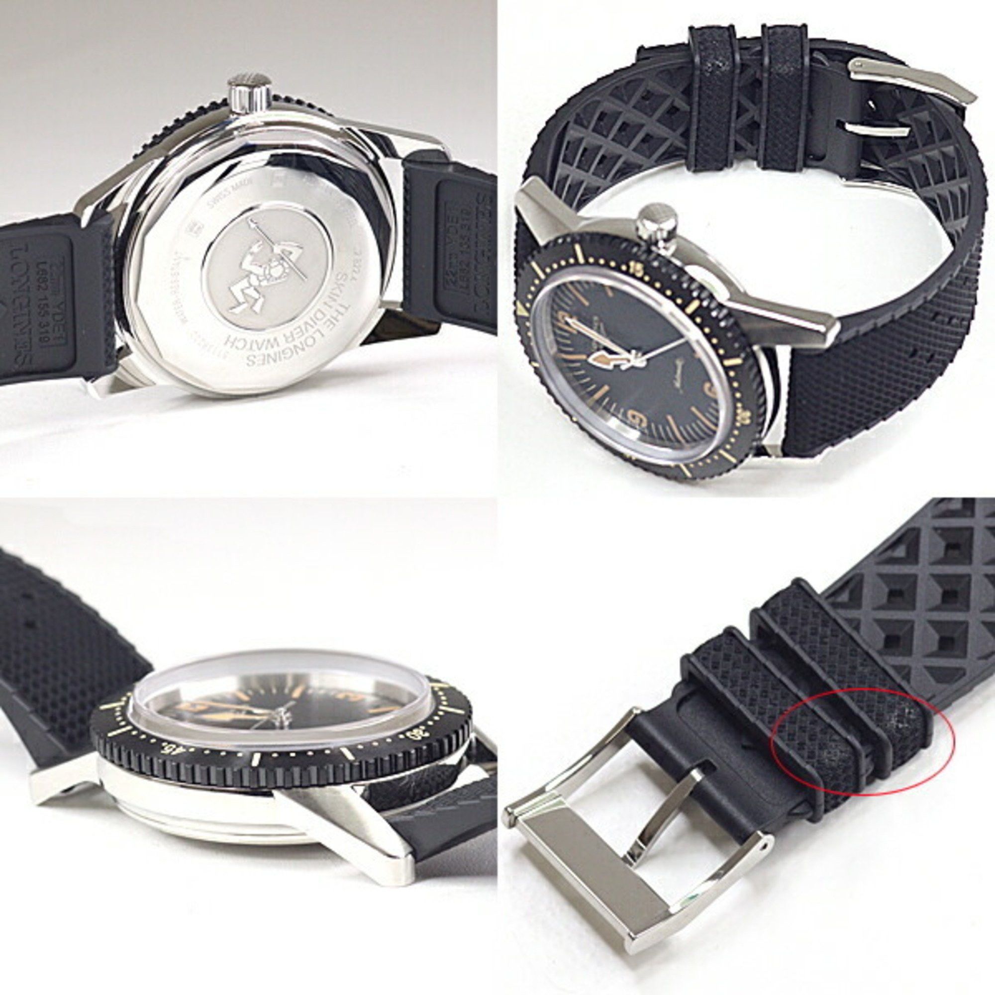 Longines LONGINES Men's Watch Heritage Skin Diver L2.822.4 Black Dial Automatic Size ONE SIZE - 3 Thumbnail
