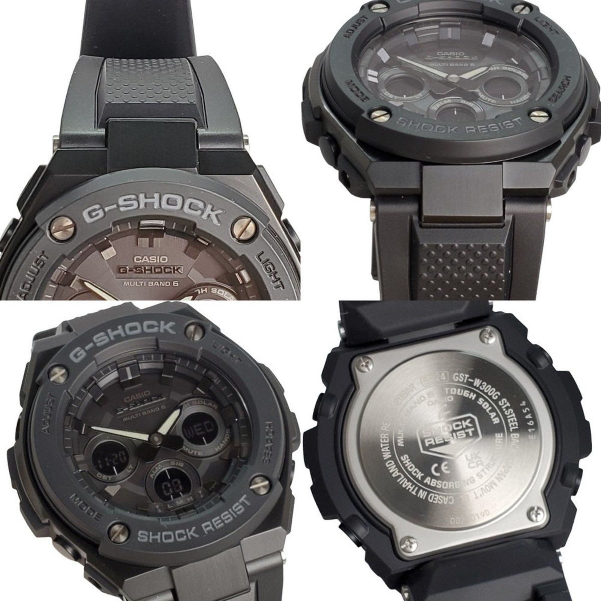 Casio G-SHOCK Casio Watch GST-W300G-1A1 G-STEEL Radio Solar G-Steel Ana-Digi Black Mid-Size Tough Kaizuka Store Size ONE SIZE - 7 Thumbnail