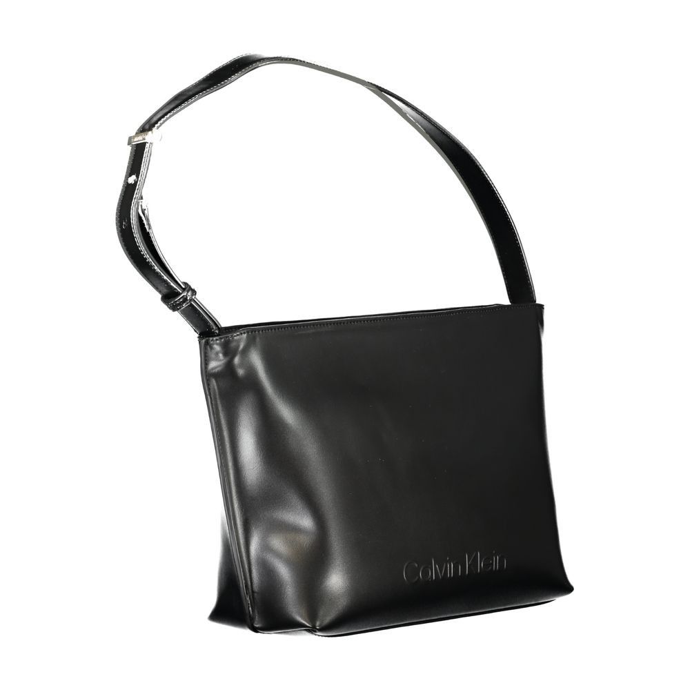 Black Polyester Women's Handbag