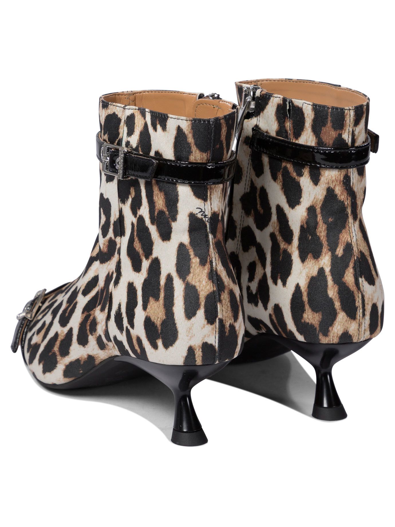Ganni Leopard Ankle Boots Size US 7 / IT 37 - 4 Thumbnail