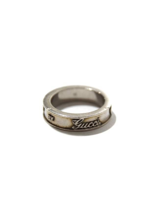 image of Gucci Logo Ring "made In Italy" in Silver, Men's