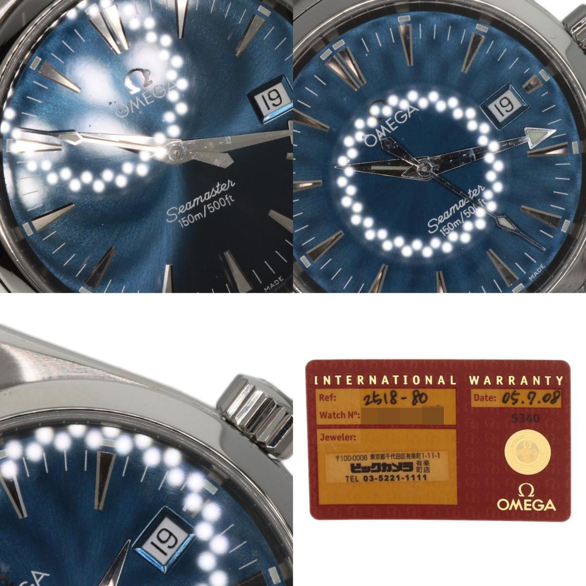 Omega Omega 2518.80 Seamaster Aqua Terra Watch Stainless Steel SS Men's Size ONE SIZE - 10 Thumbnail