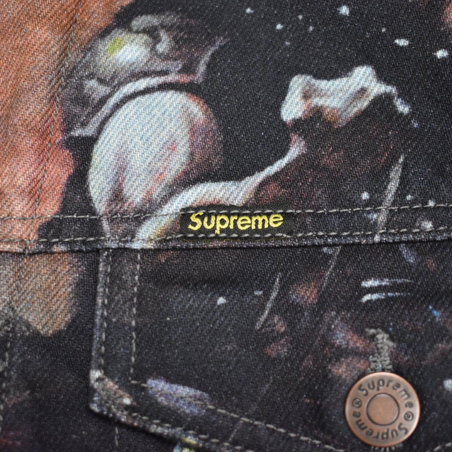 Supreme Supreme Frazetta Artwork Print Sherpa Denim Trucker Jacket Size US S / EU 44-46 / 1 - 6 Thumbnail