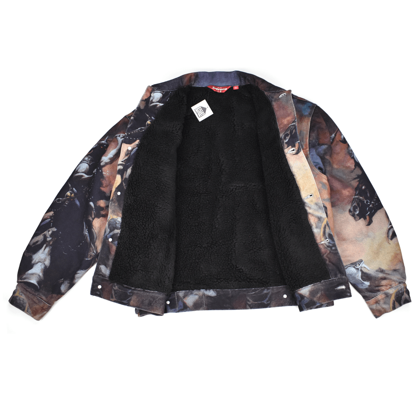 Supreme Supreme Frazetta Artwork Print Sherpa Denim Trucker Jacket Size US S / EU 44-46 / 1 - 3 Thumbnail
