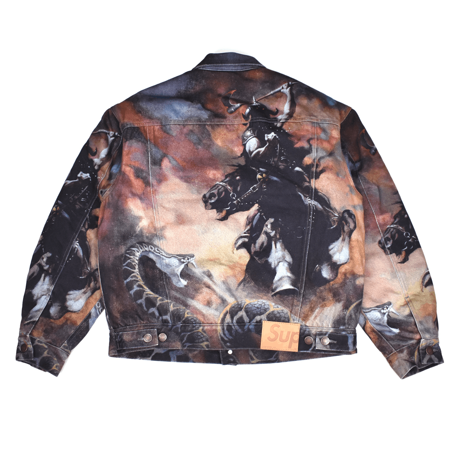 Supreme Supreme Frazetta Artwork Print Sherpa Denim Trucker Jacket Size US S / EU 44-46 / 1 - 2 Thumbnail