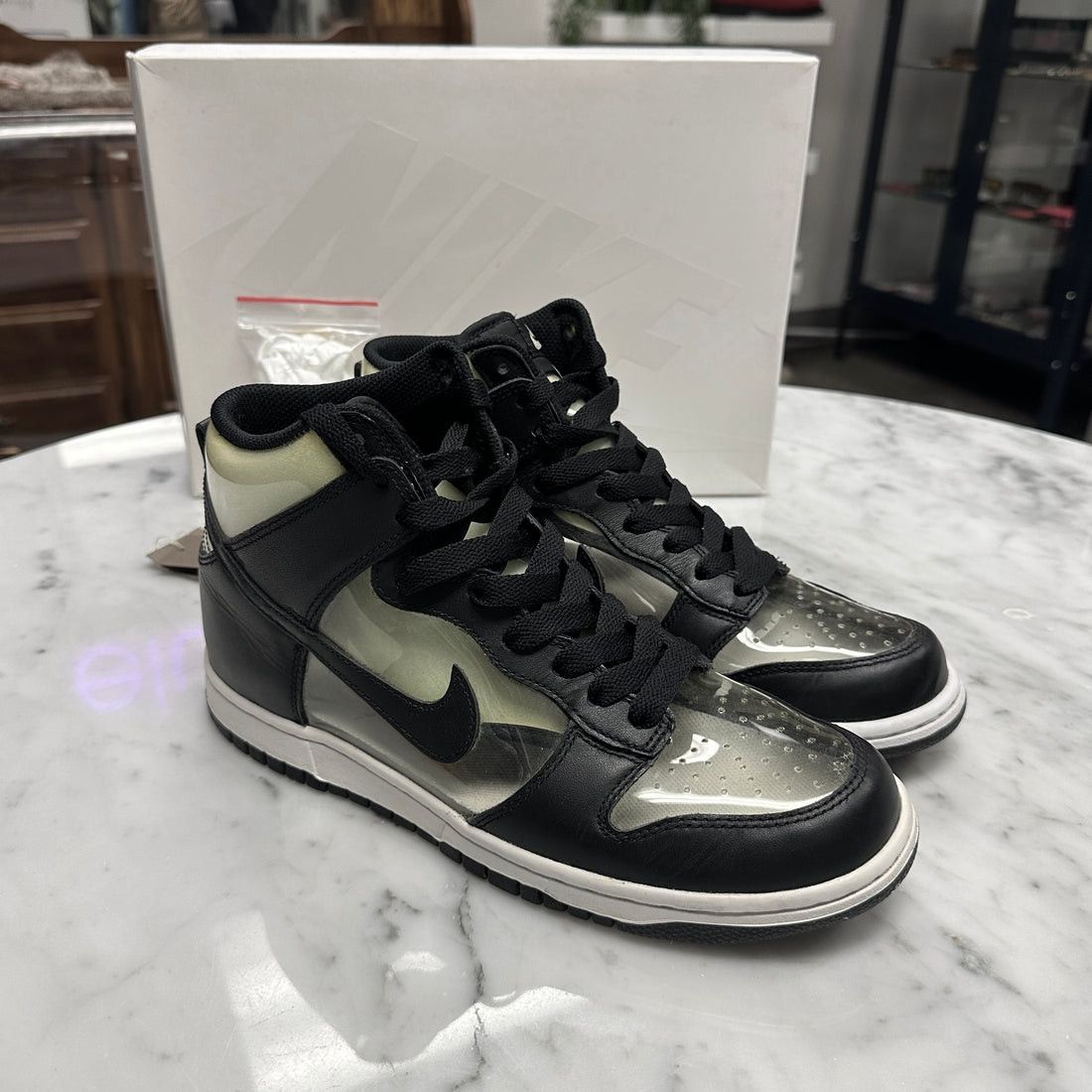 Comme des Garcons × Nike Comme des Garcons Nike Dunk Hi Retro CDG Clear 2017 Size US 8 / EU 41 - 4 Thumbnail