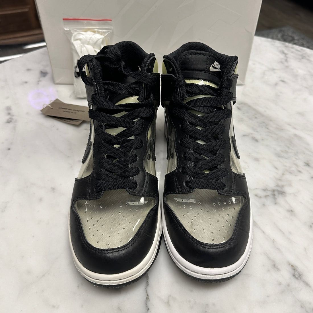 Comme des Garcons × Nike Comme des Garcons Nike Dunk Hi Retro CDG Clear 2017 Size US 8 / EU 41 - 7 Thumbnail