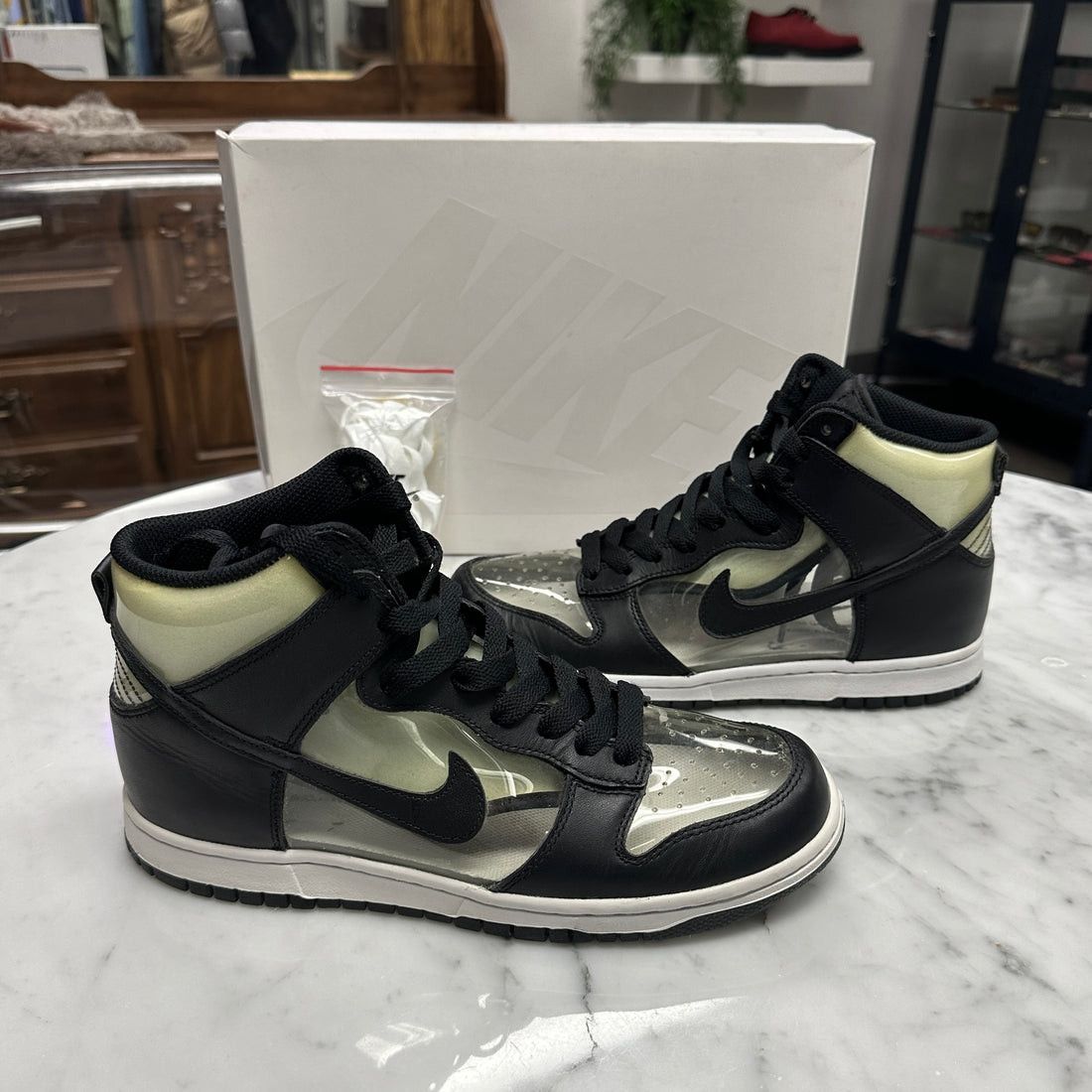 Comme des Garcons × Nike Comme des Garcons Nike Dunk Hi Retro CDG Clear 2017 Size US 8 / EU 41 - 5 Thumbnail