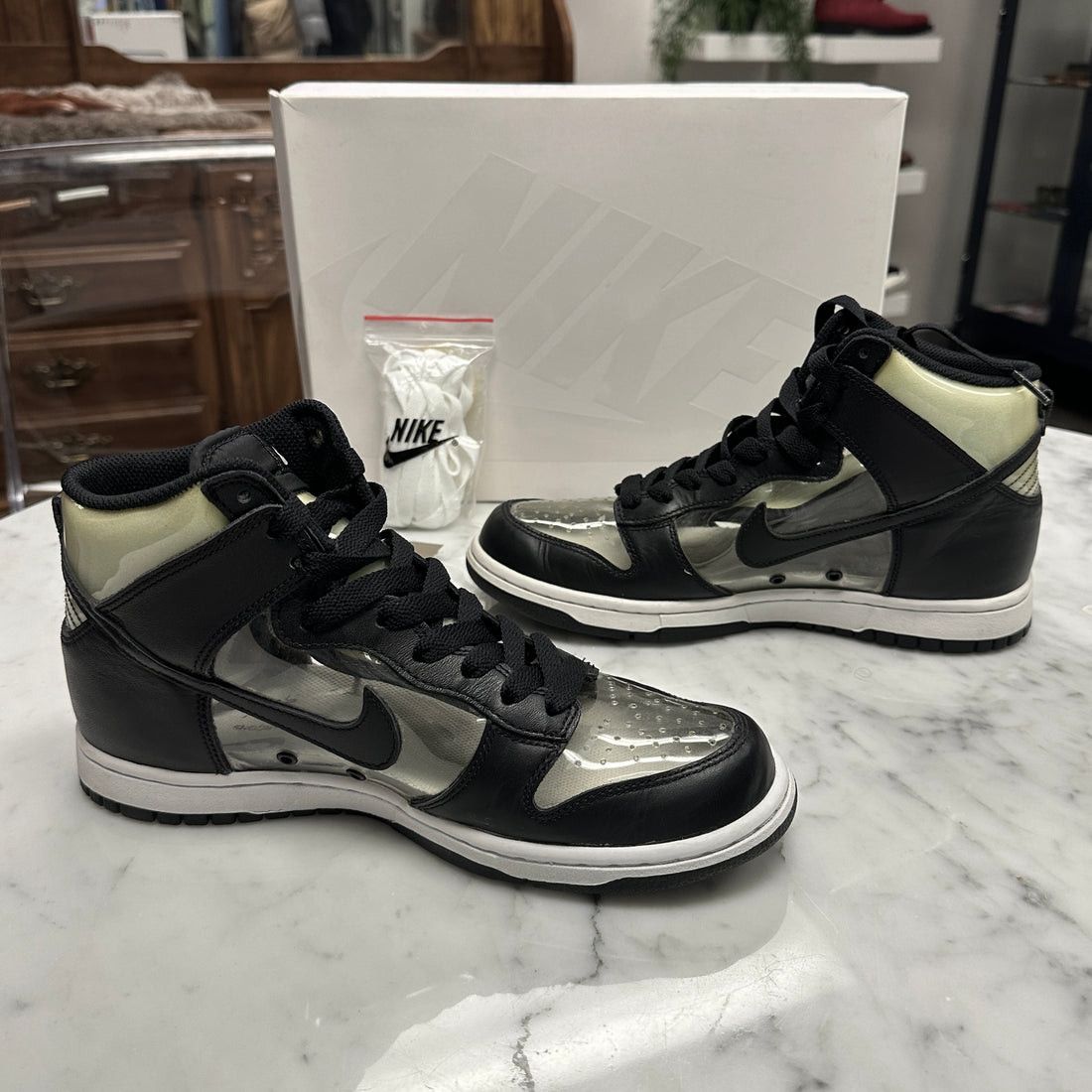 Comme des Garcons × Nike Comme des Garcons Nike Dunk Hi Retro CDG Clear 2017 Size US 8 / EU 41 - 6 Thumbnail