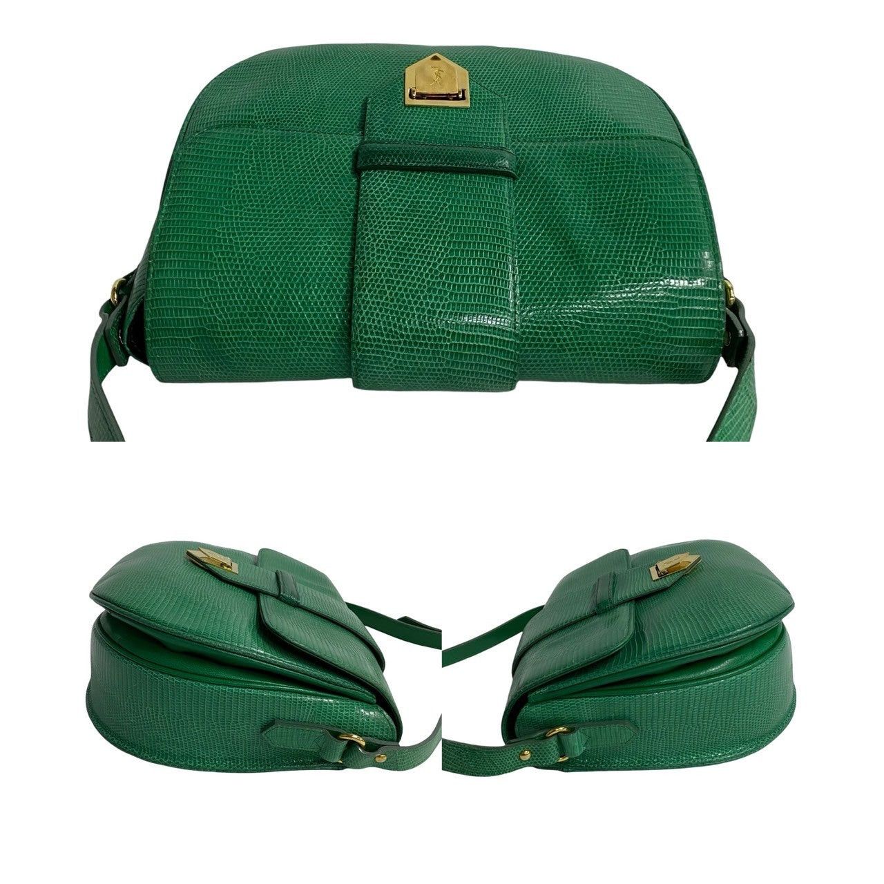 Yves Saint Laurent Yves Saint Laurent Shoulder Bag Green Leather - Exotic Size ONE SIZE - 5 Thumbnail