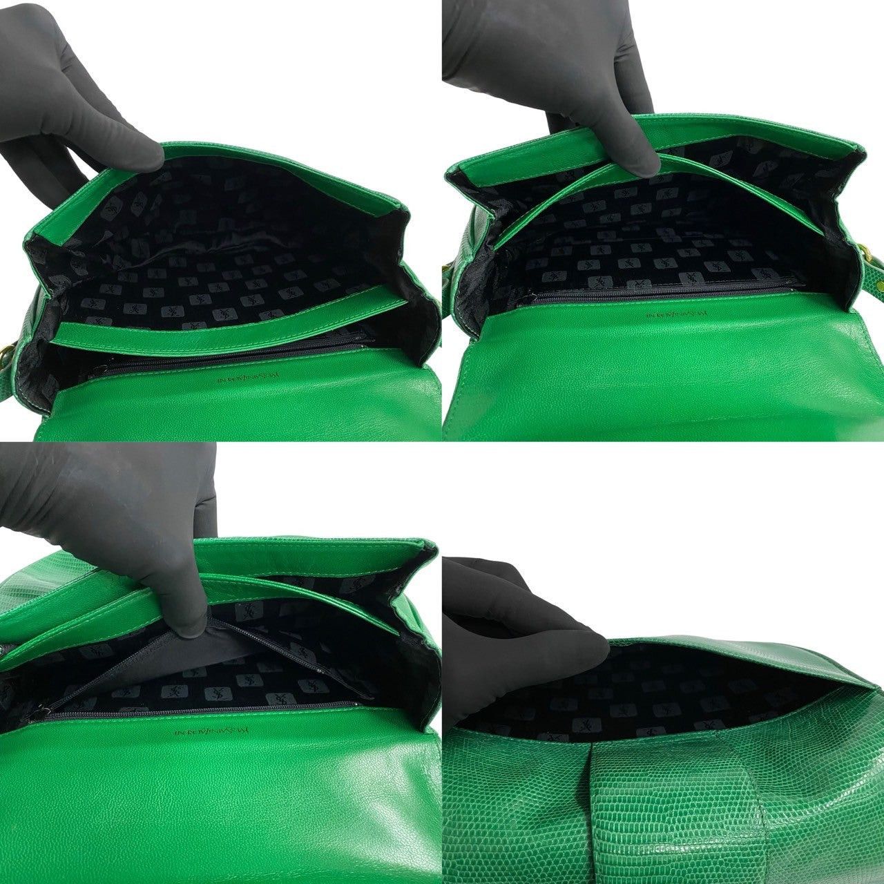 Yves Saint Laurent Yves Saint Laurent Shoulder Bag Green Leather - Exotic Size ONE SIZE - 8 Thumbnail