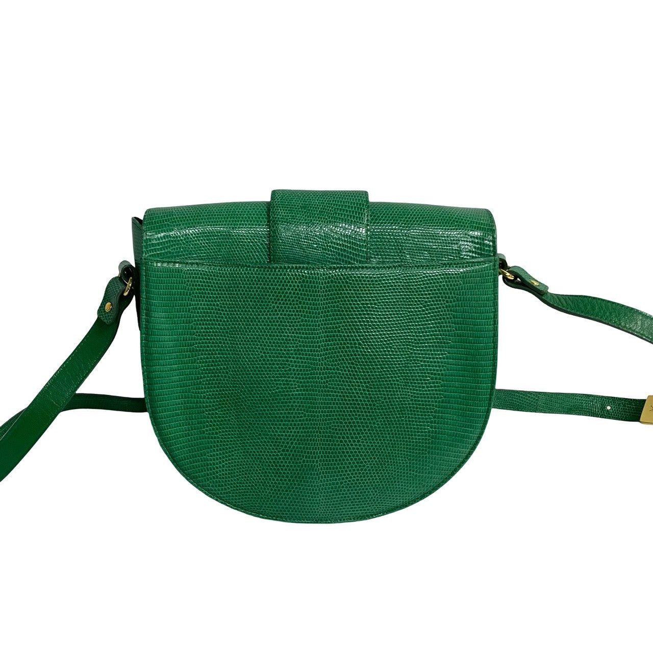 Yves Saint Laurent Yves Saint Laurent Shoulder Bag Green Leather - Exotic Size ONE SIZE - 4 Thumbnail