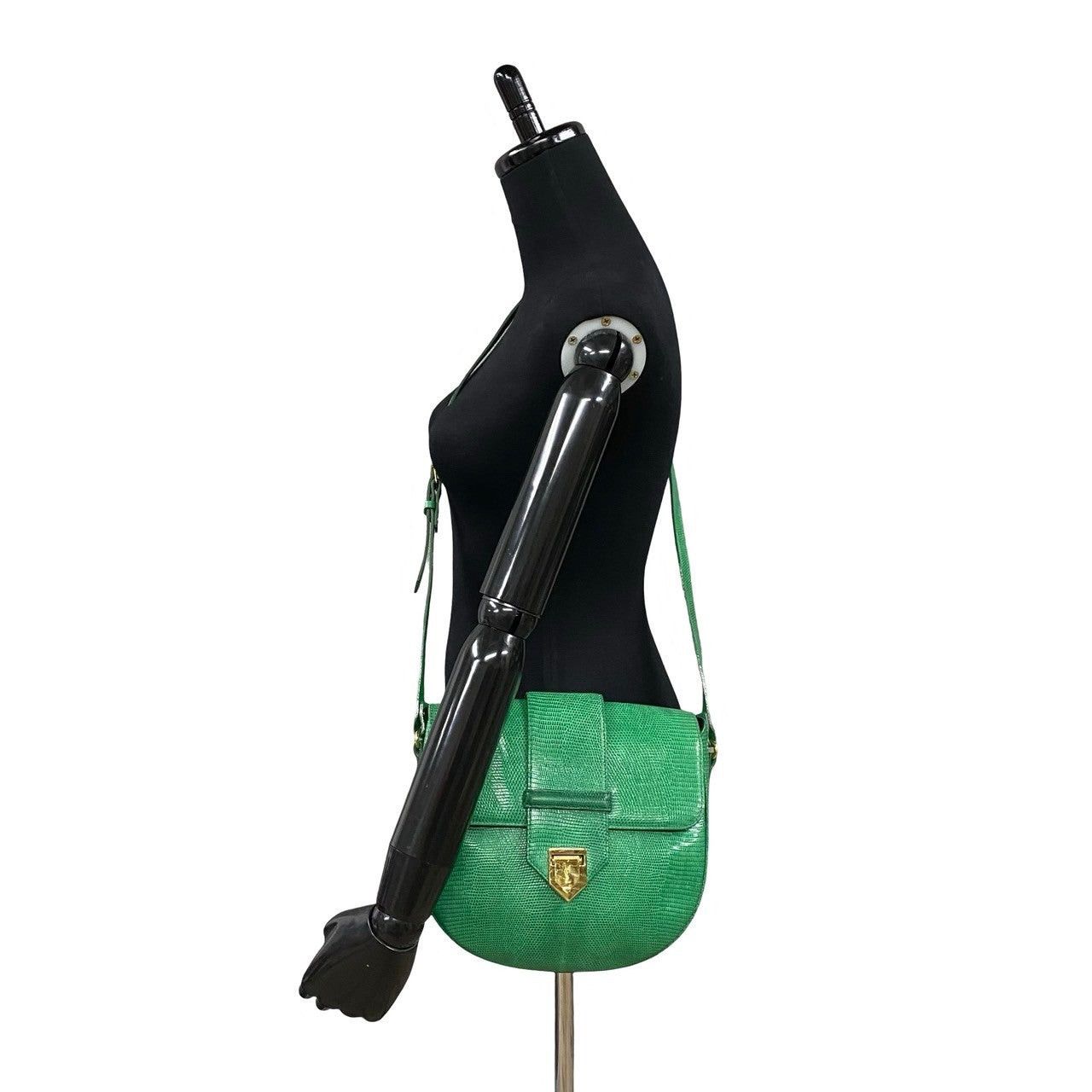 Yves Saint Laurent Yves Saint Laurent Shoulder Bag Green Leather - Exotic Size ONE SIZE - 2 Thumbnail