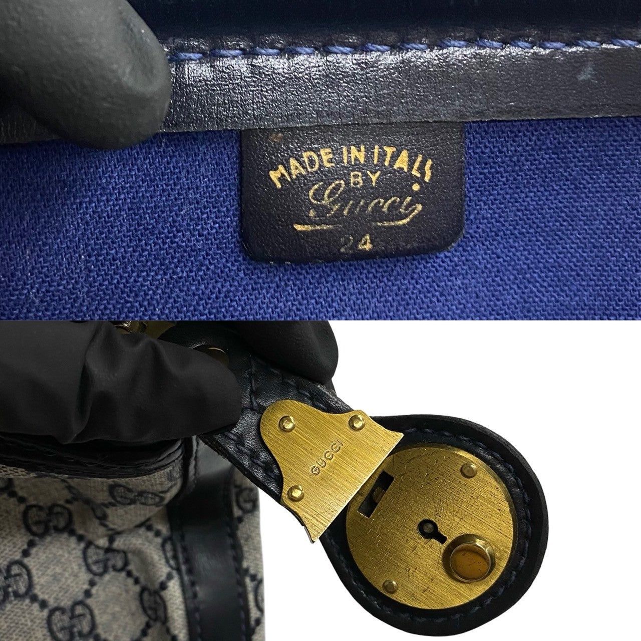 Gucci Gucci Handbag Blue Leather Size ONE SIZE - 3 Thumbnail