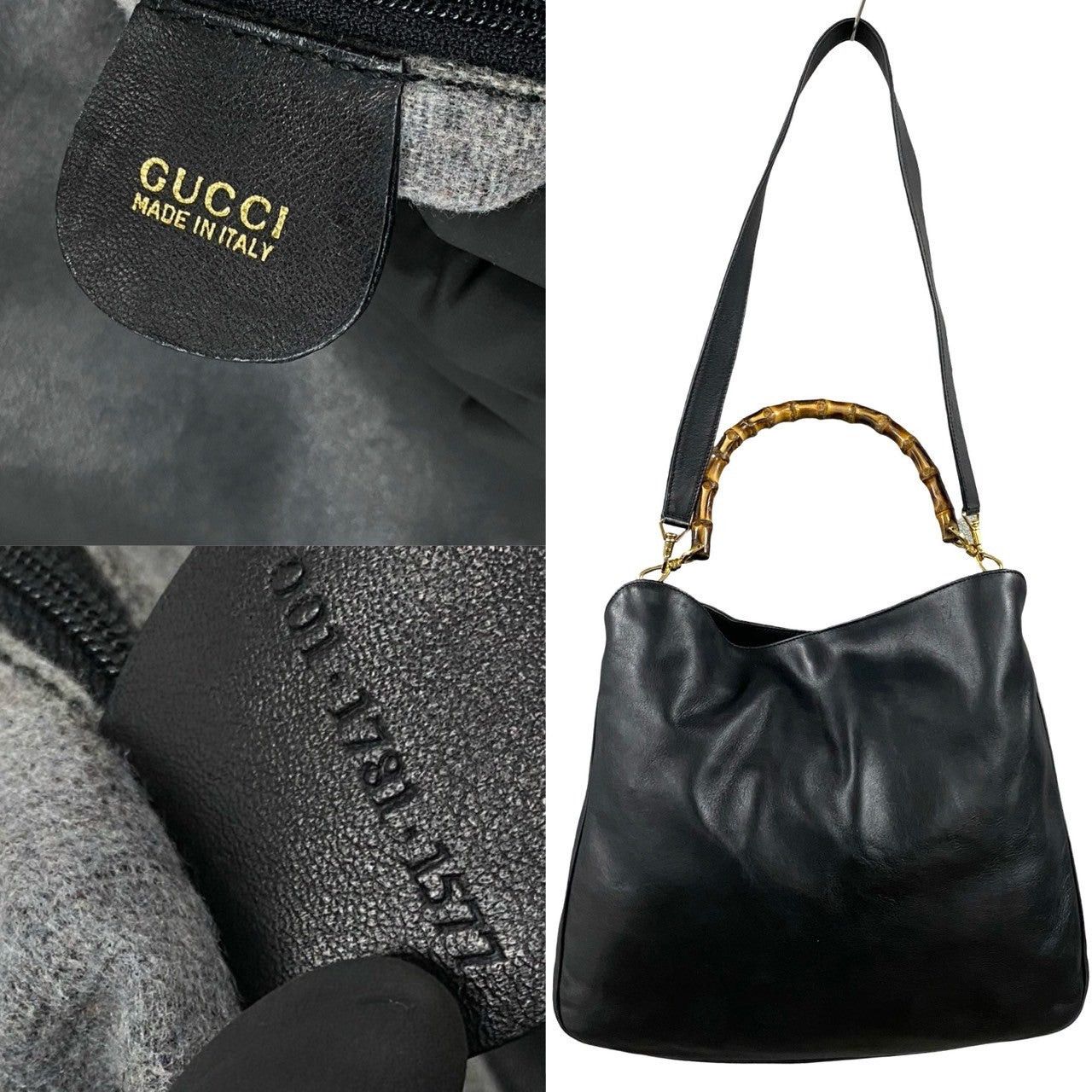 Gucci Gucci Shoulder Bag Black Leather Size ONE SIZE - 3 Thumbnail