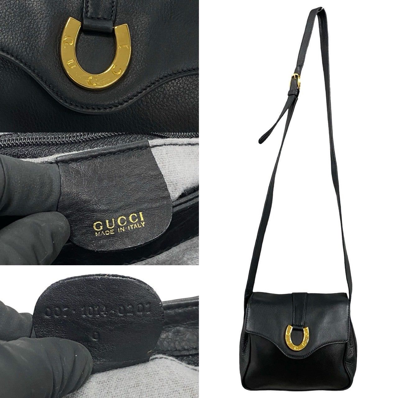 Gucci Gucci Shoulder Bag Black Leather Size ONE SIZE - 3 Thumbnail