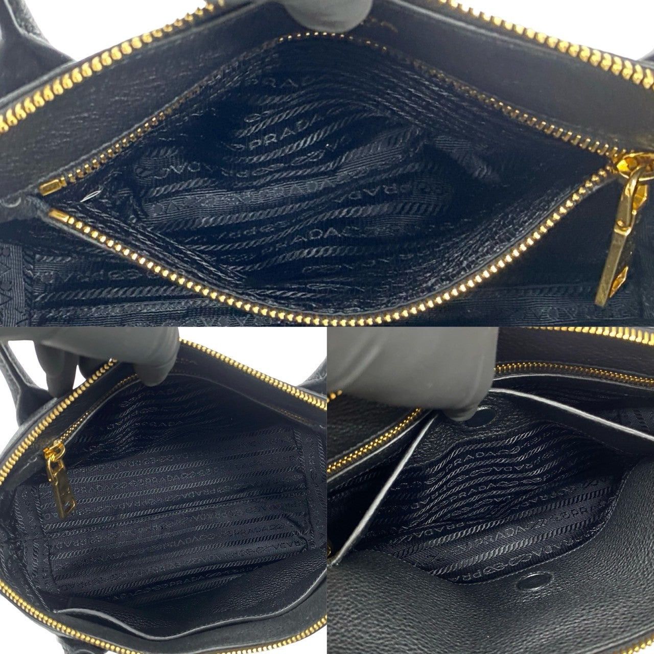 Prada Prada Shoulder Bag Black Leather Size ONE SIZE - 8 Thumbnail