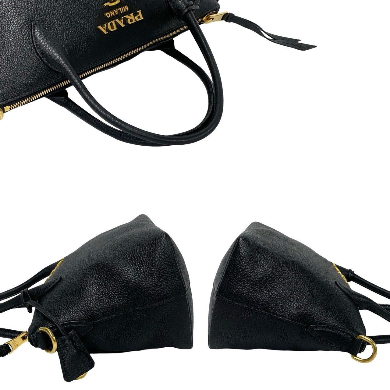 Prada Prada Shoulder Bag Black Leather Size ONE SIZE - 5 Thumbnail
