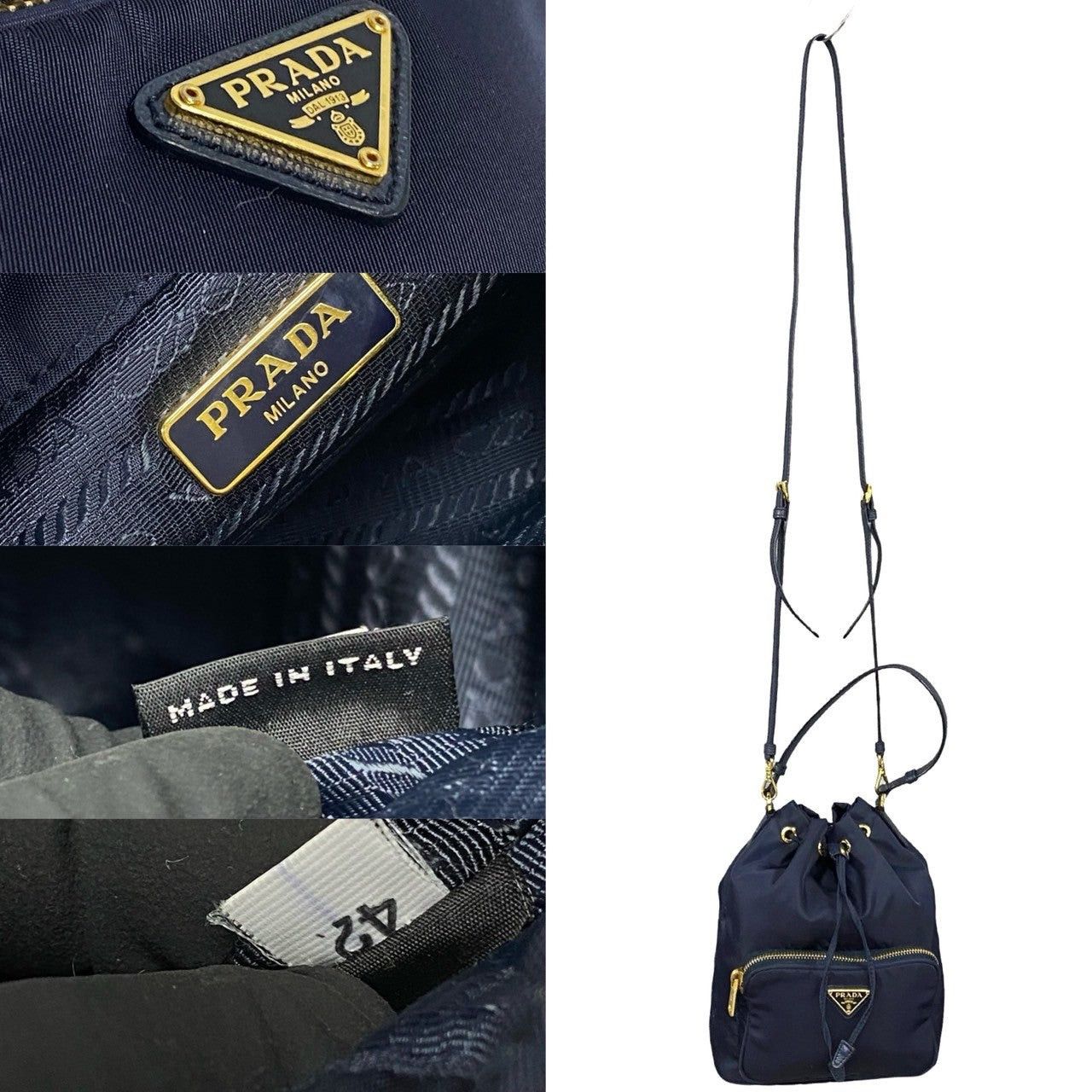 Prada Prada Shoulder Bag Blue Synthetic Size ONE SIZE - 3 Thumbnail