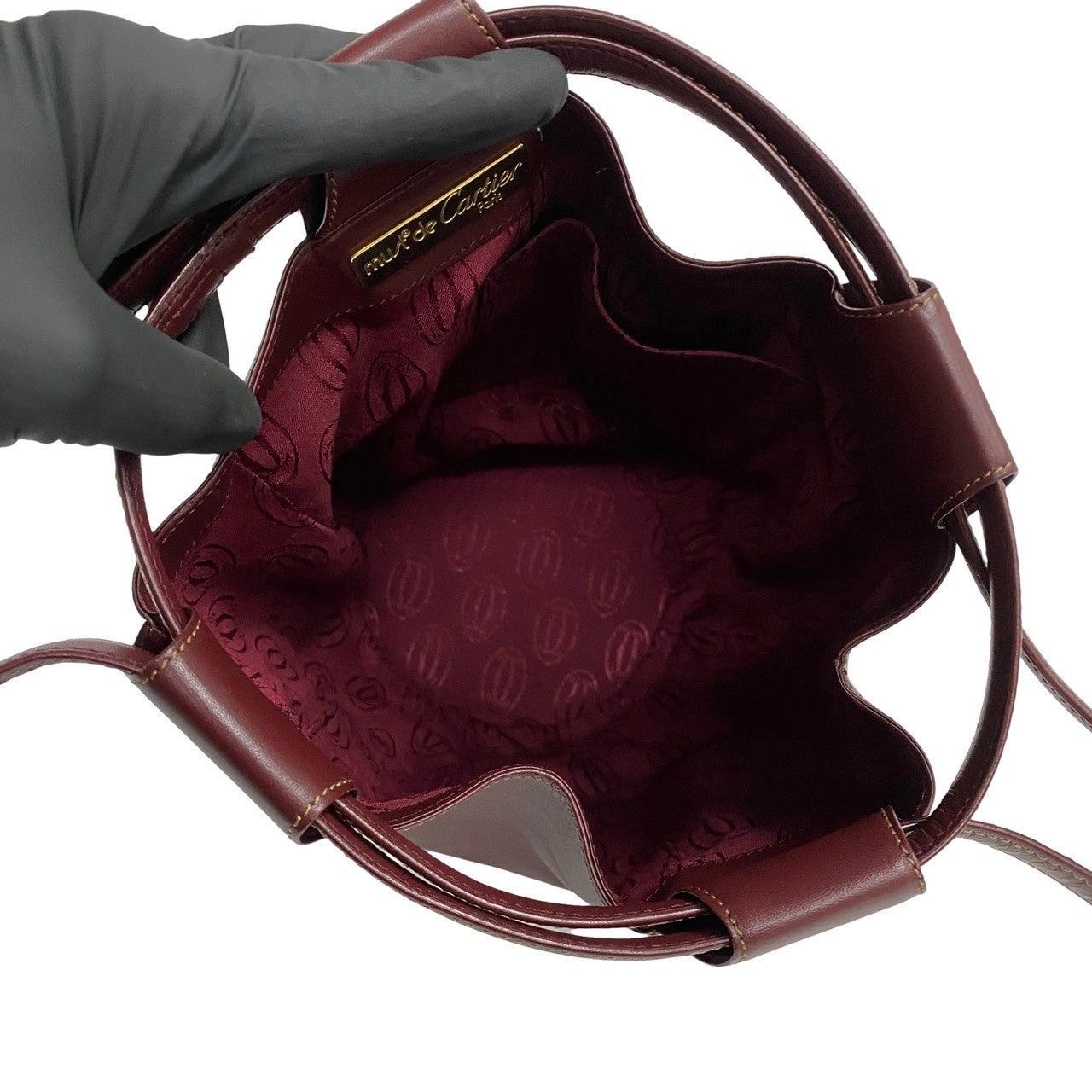 Cartier Cartier Shoulder Bag Red Leather Size ONE SIZE - 8 Thumbnail