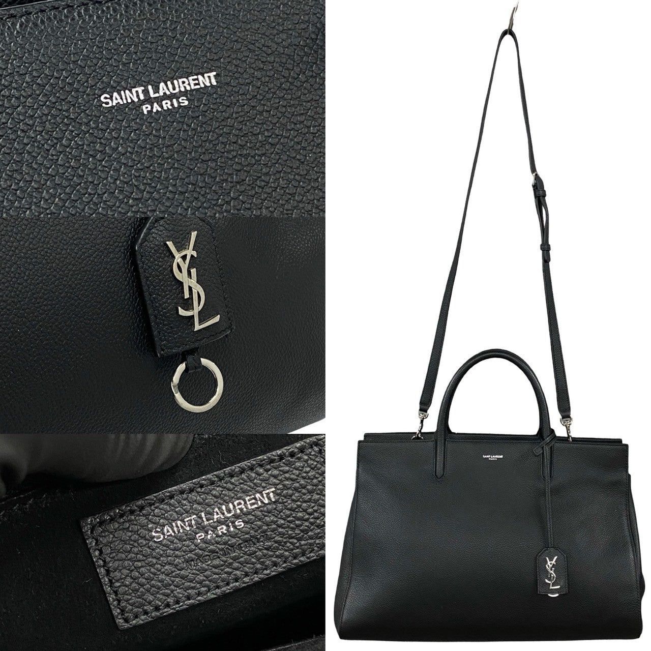 Yves Saint Laurent Yves Saint Laurent Shoulder Bag Black Leather Size ONE SIZE - 3 Thumbnail