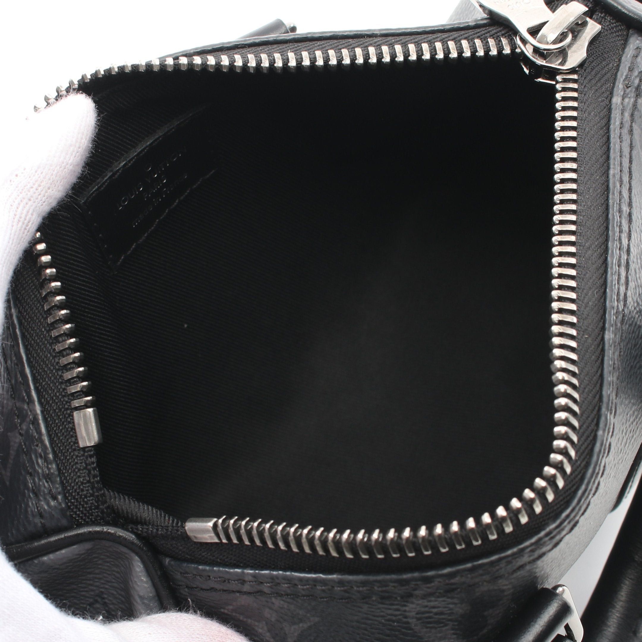 Louis Vuitton Louis Vuitton Keepall Xs Monogram Eclipse Handbag Leather Black Size ONE SIZE - 3 Thumbnail