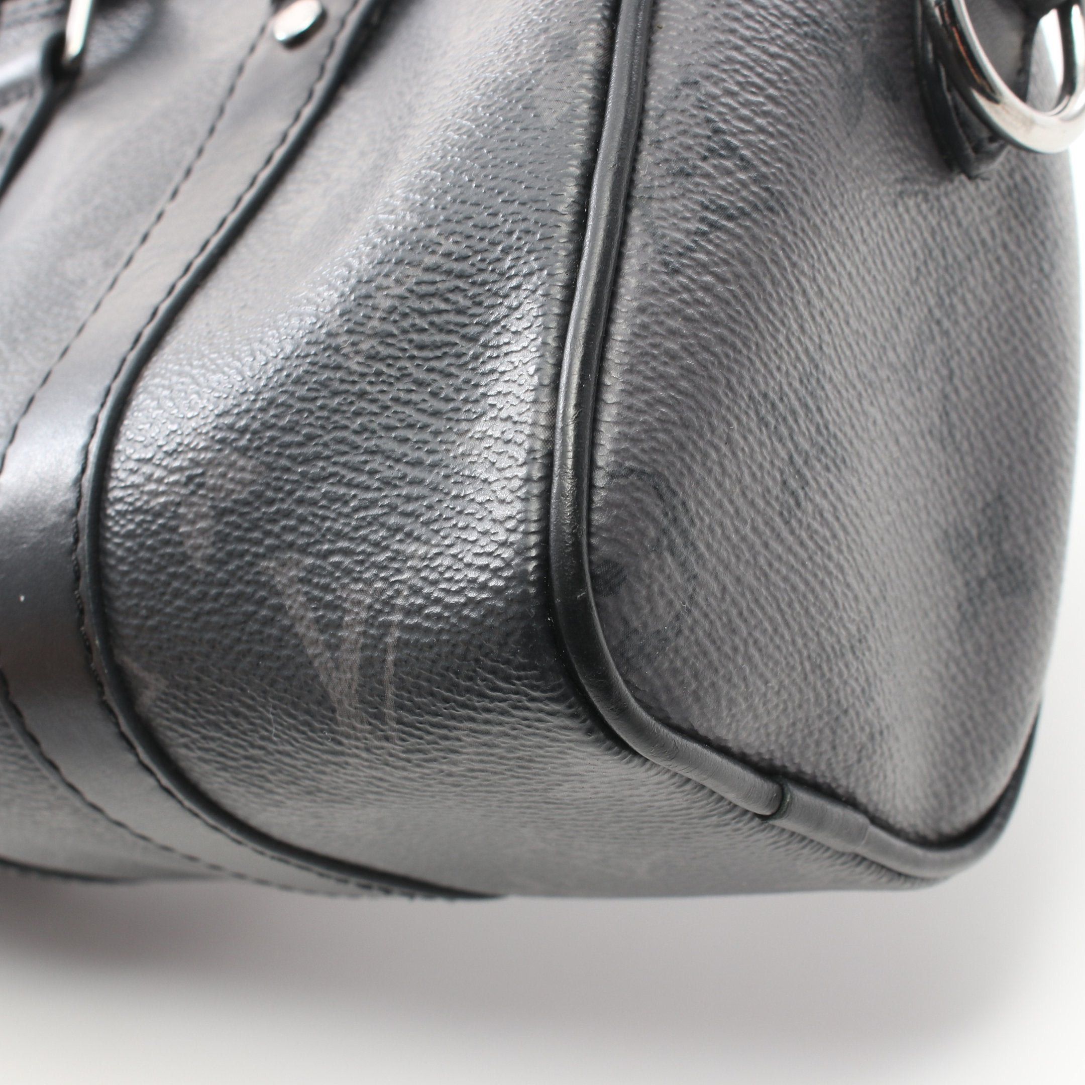 Louis Vuitton Louis Vuitton Keepall Xs Monogram Eclipse Handbag Leather Black Size ONE SIZE - 9 Thumbnail