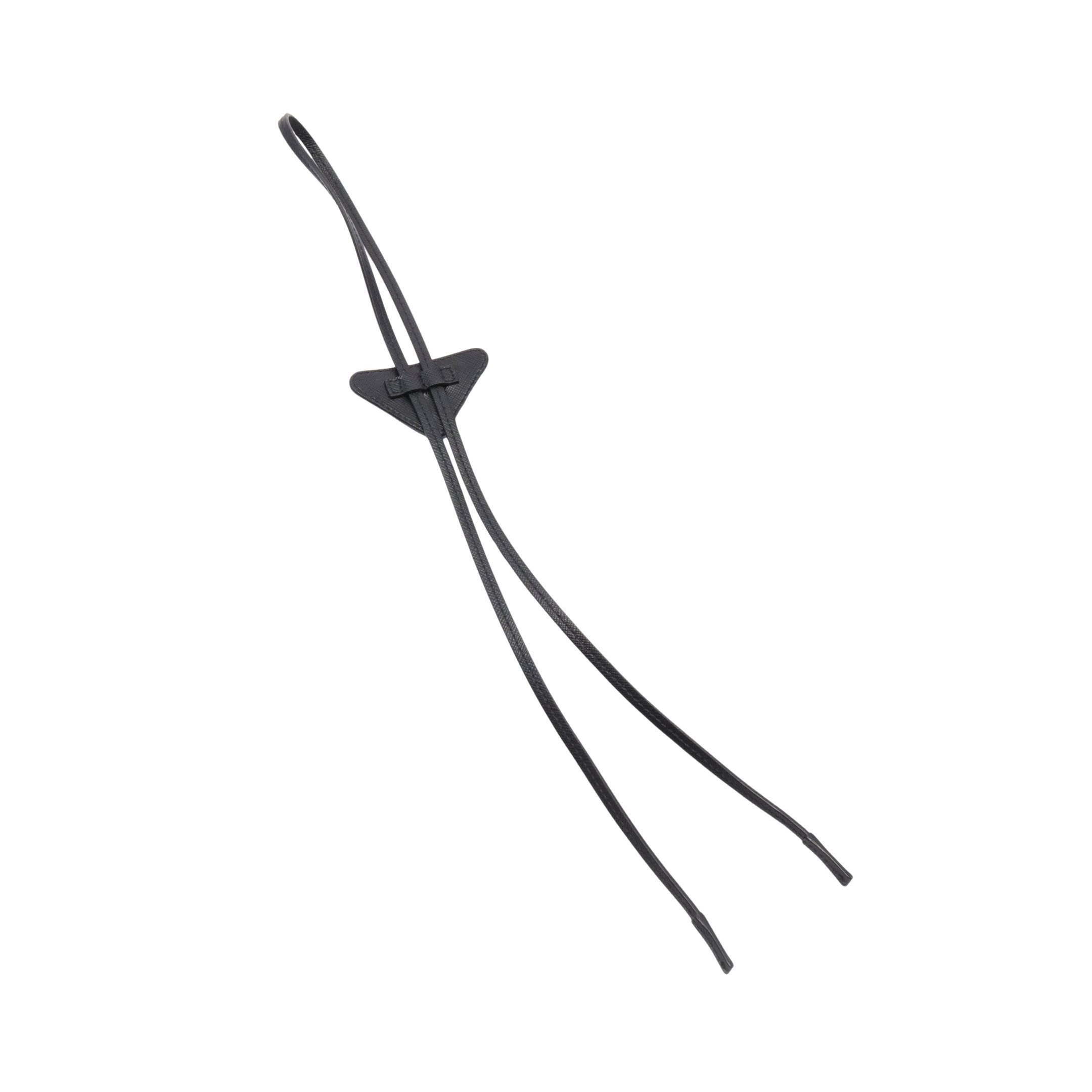 Prada Prada Saffiano Triang Bolo Tie Leather Black Size ONE SIZE - 2 Thumbnail
