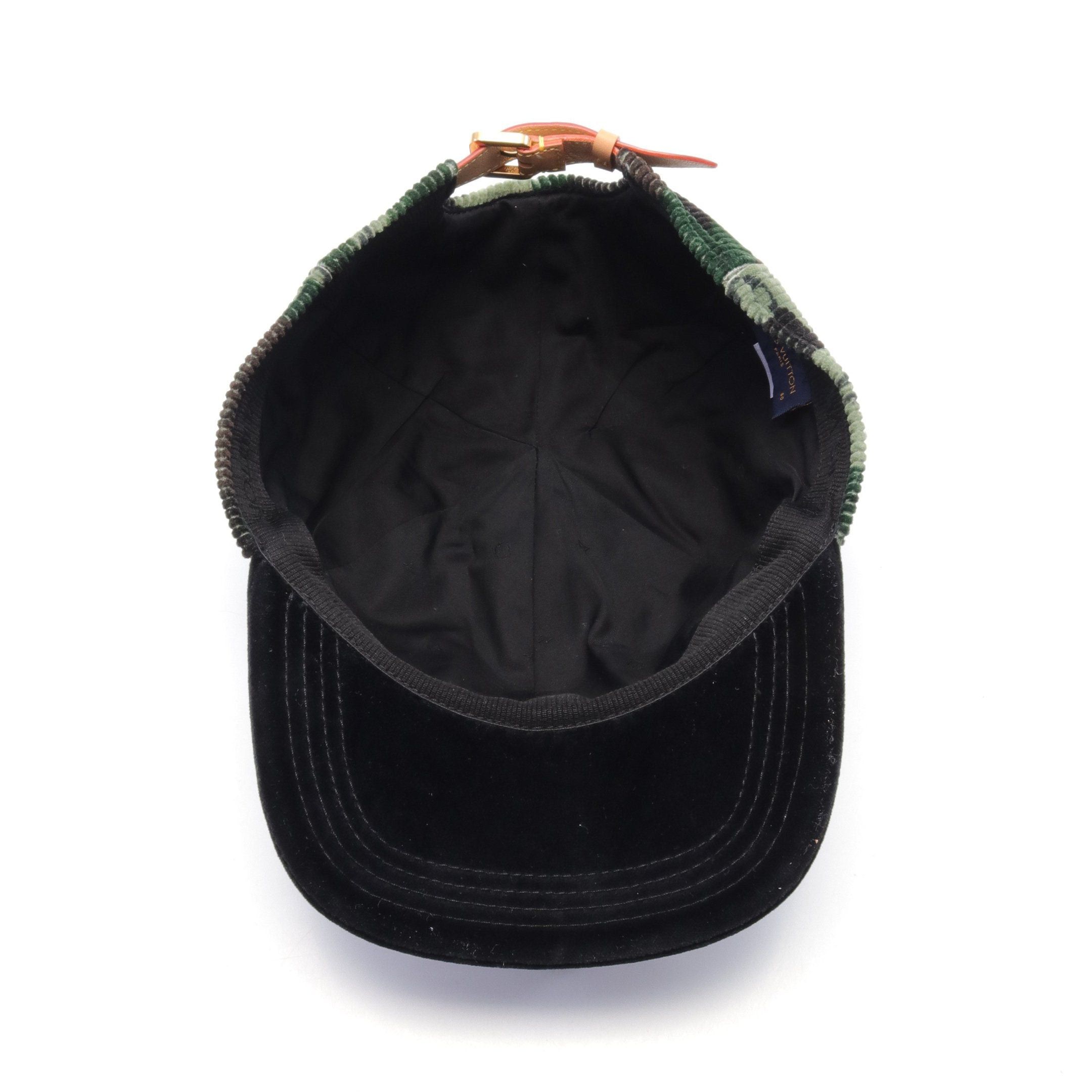 Louis Vuitton Louis Vuitton Casquette Easy Fit Monogram Cap Camouflage Corduroy Velor Green Black Multicolor Size ONE SIZE - 3 Thumbnail