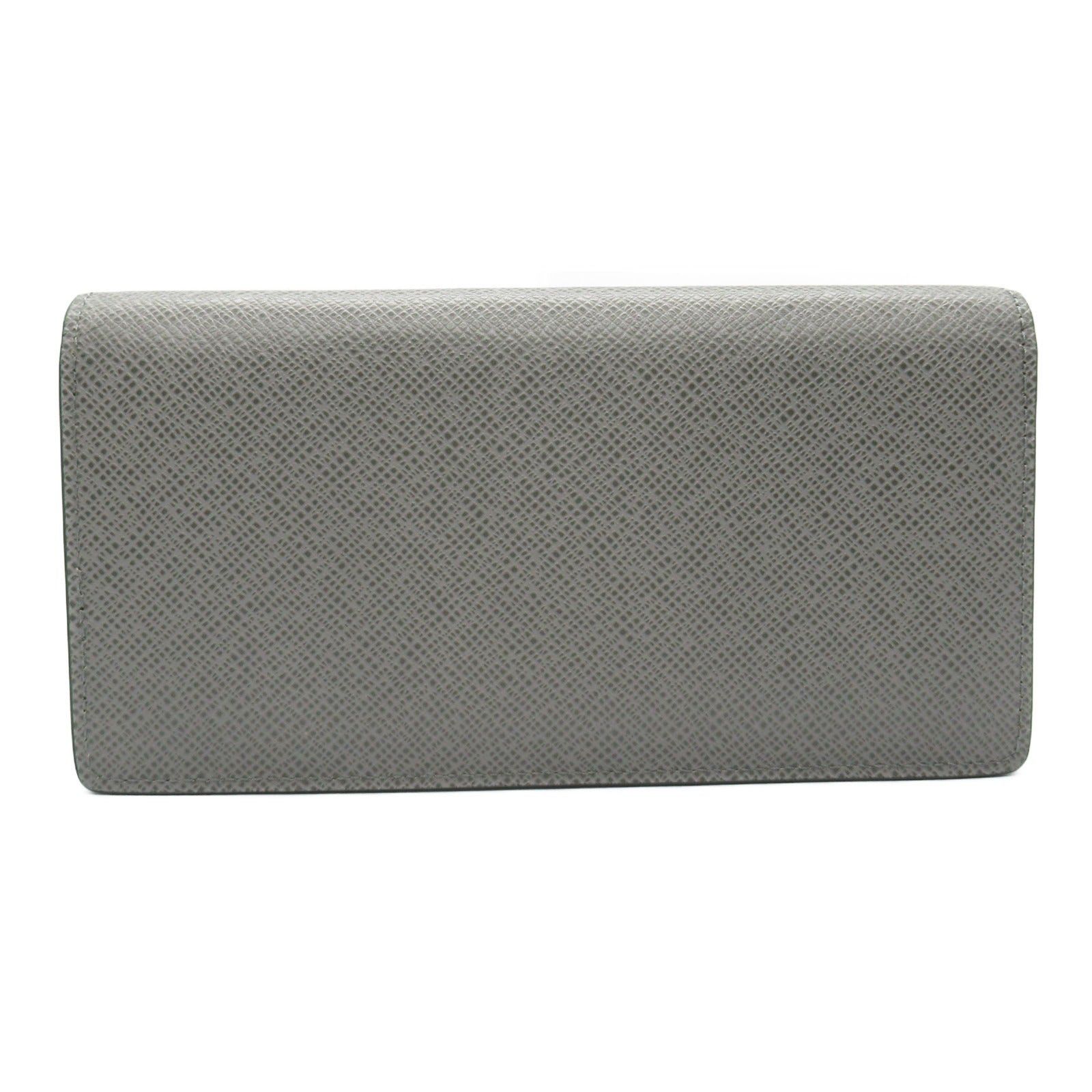 Louis Vuitton Louis Vuitton Portofeuil Brazza Nm Bi-Fold Long Wallet Leather Taiga Gray Gris Roche Grey/Black Size ONE SIZE - 2 Thumbnail