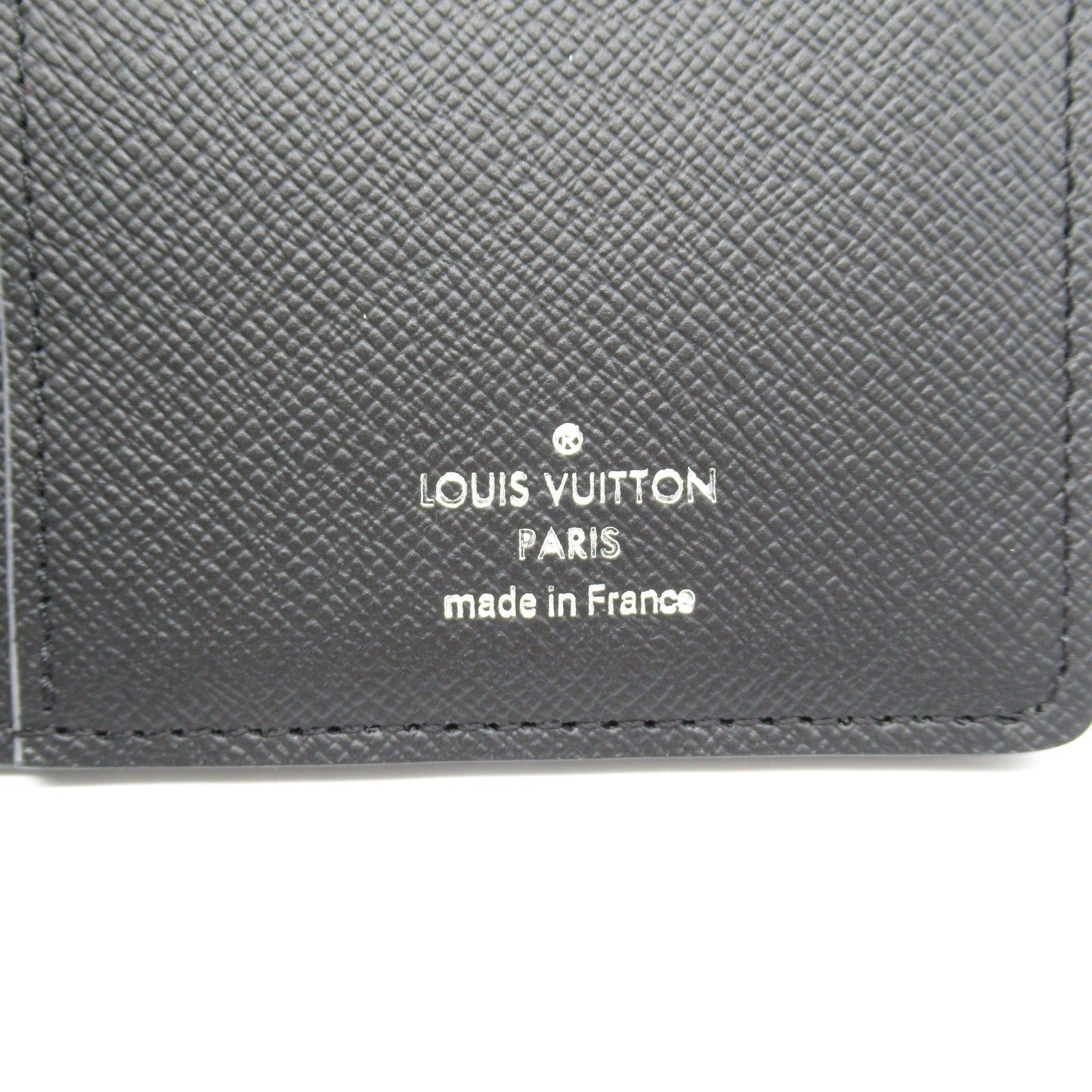 Louis Vuitton Louis Vuitton Portofeuil Brazza Nm Bi-Fold Long Wallet Leather Taiga Gray Gris Roche Grey/Black Size ONE SIZE - 6 Thumbnail