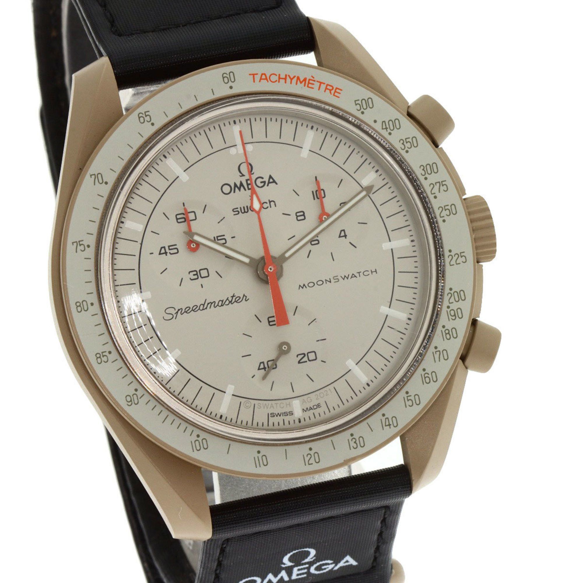 Omega Omega x Swatch S033C100 MISSION TO JUPITER Speedmaster collaboration watch ceramic nylon men's Size ONE SIZE - 4 Thumbnail