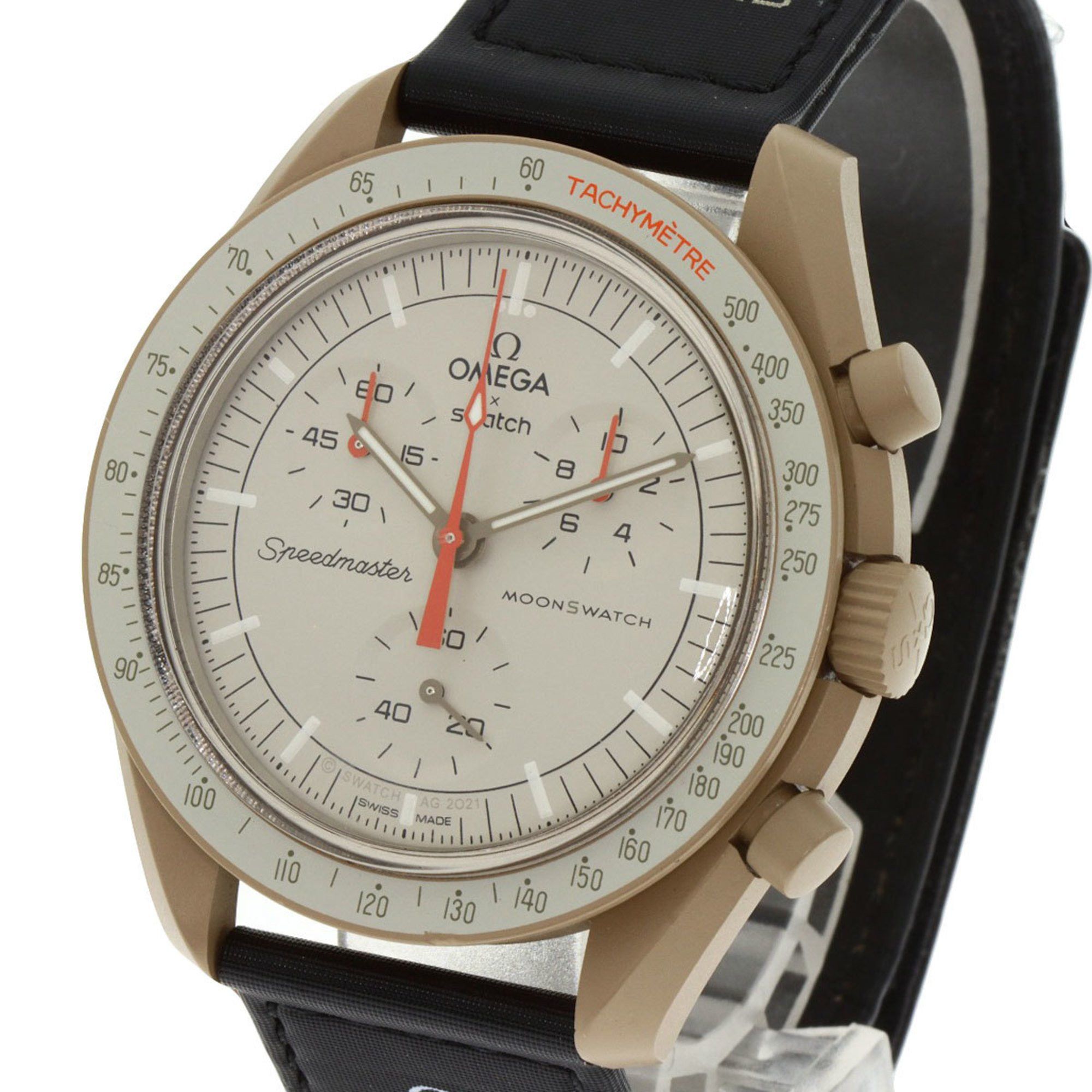 Omega Omega x Swatch S033C100 MISSION TO JUPITER Speedmaster collaboration watch ceramic nylon men's Size ONE SIZE - 3 Thumbnail