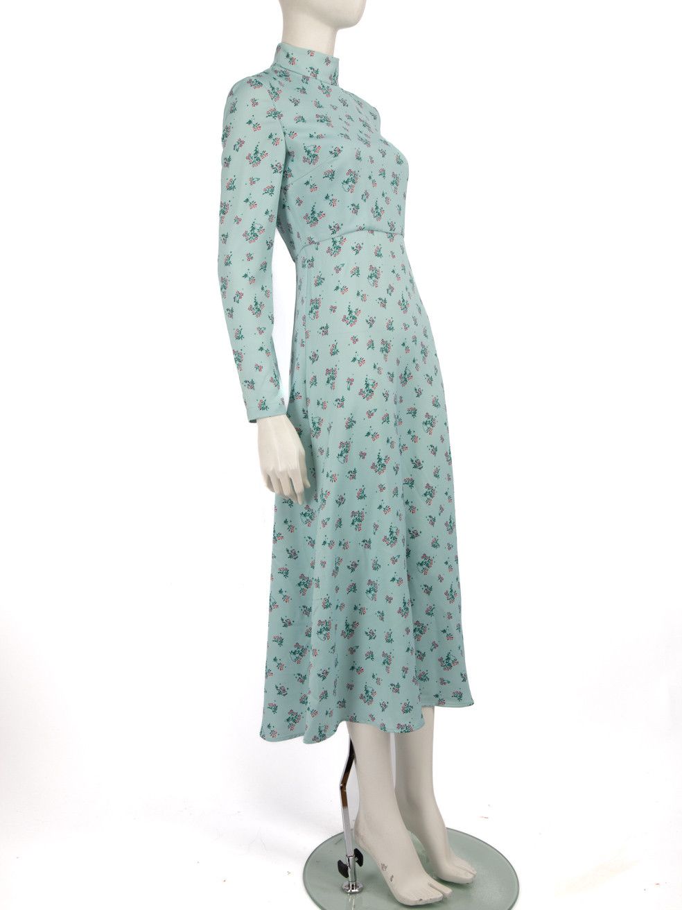 Other Blue Floral Print Long Sleeve Maxi Dress Size XS / US 0-2 / IT 36-38 - 2 Thumbnail