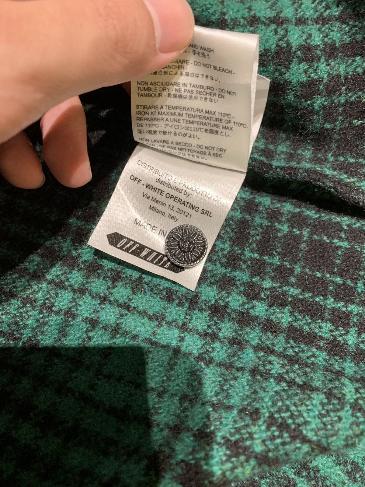Off-White Green Check Shirts 3D Size US S / EU 44-46 / 1 - 6 Preview