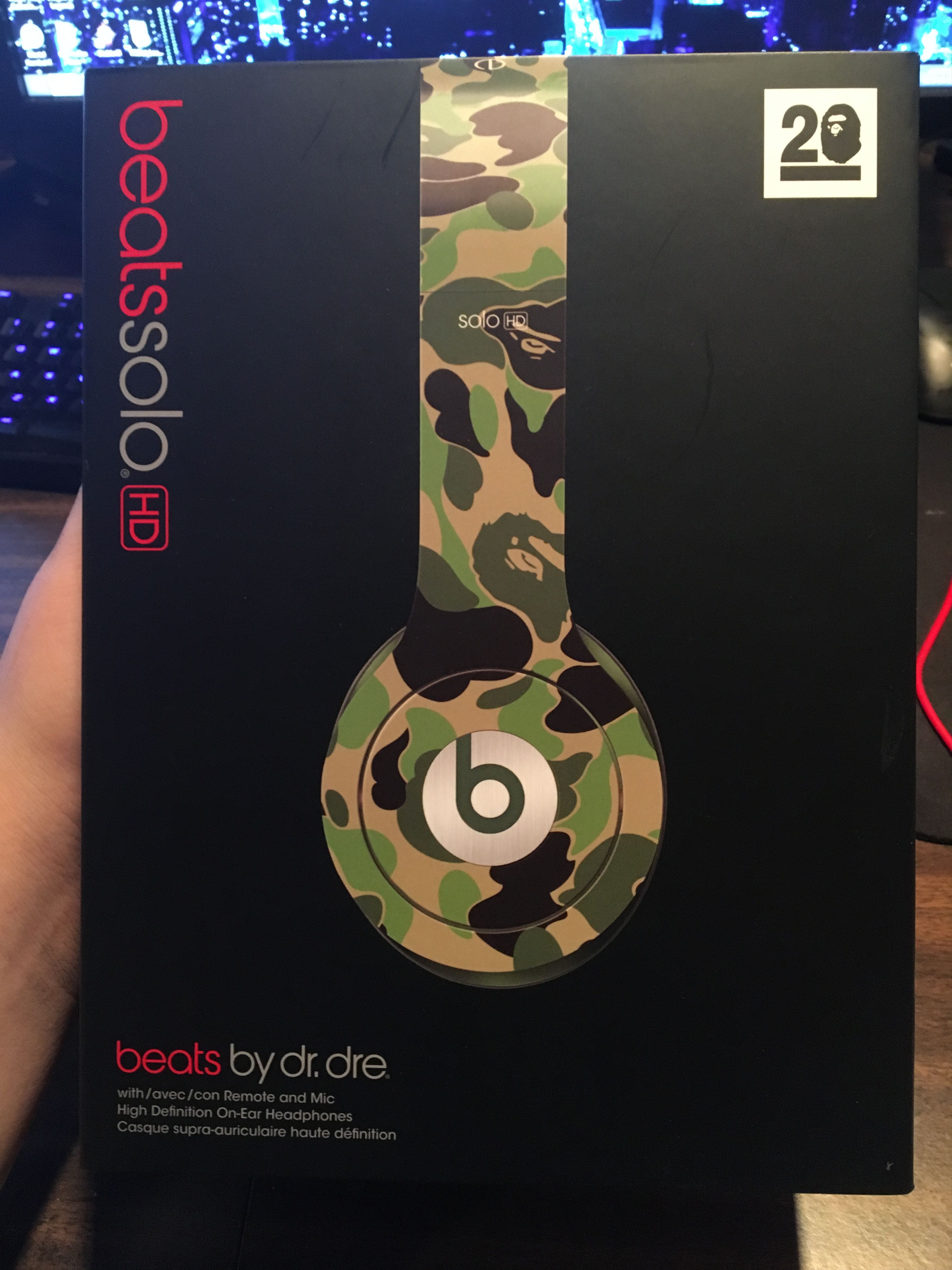 BAPE X Beats By Dre beats 20周年 ヘッドホン BAPE X Beats By Dre ABC Camo NW20 Beats Solo Headphones Green