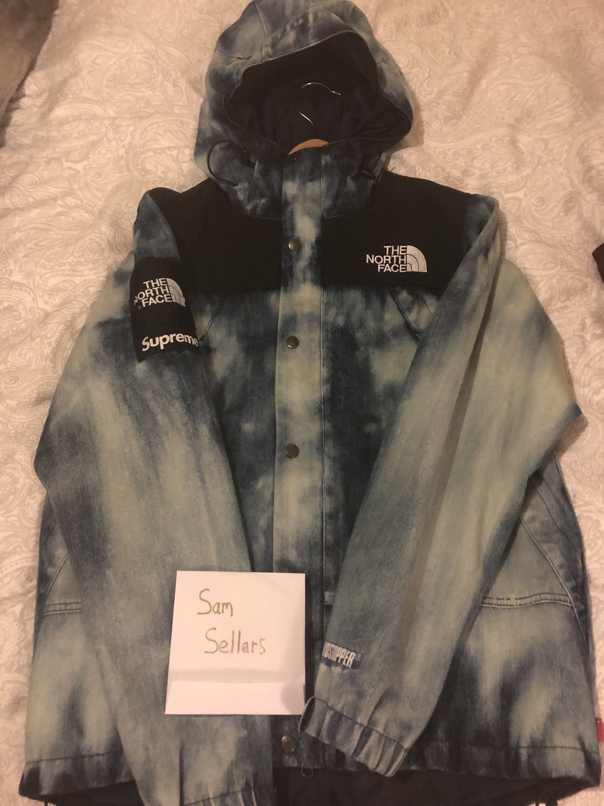 Supreme Supreme x TNF Denim Shot Jacket Custom Stone Dyed | Grailed