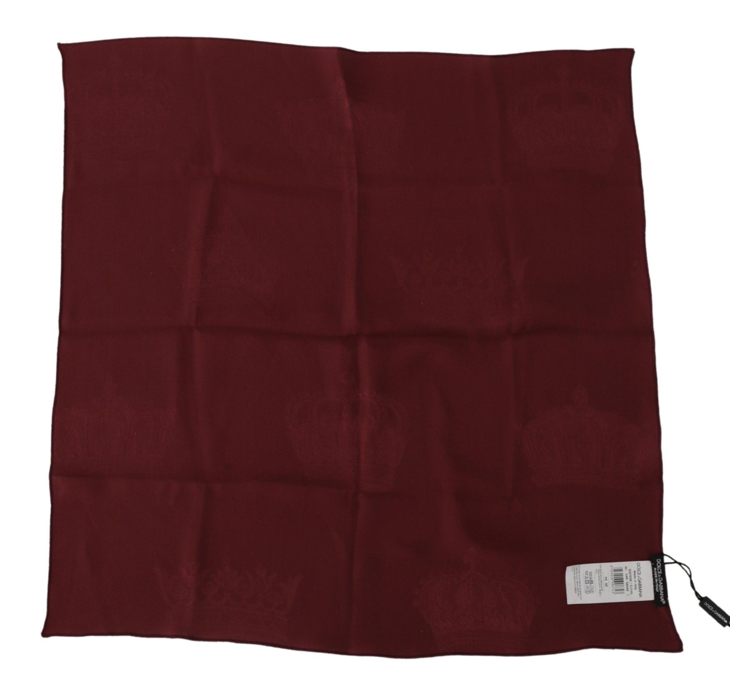 Dolce & Gabbana Elegant Red Silk Square Scarf Men's Wrap Size ONE SIZE - 2 Thumbnail
