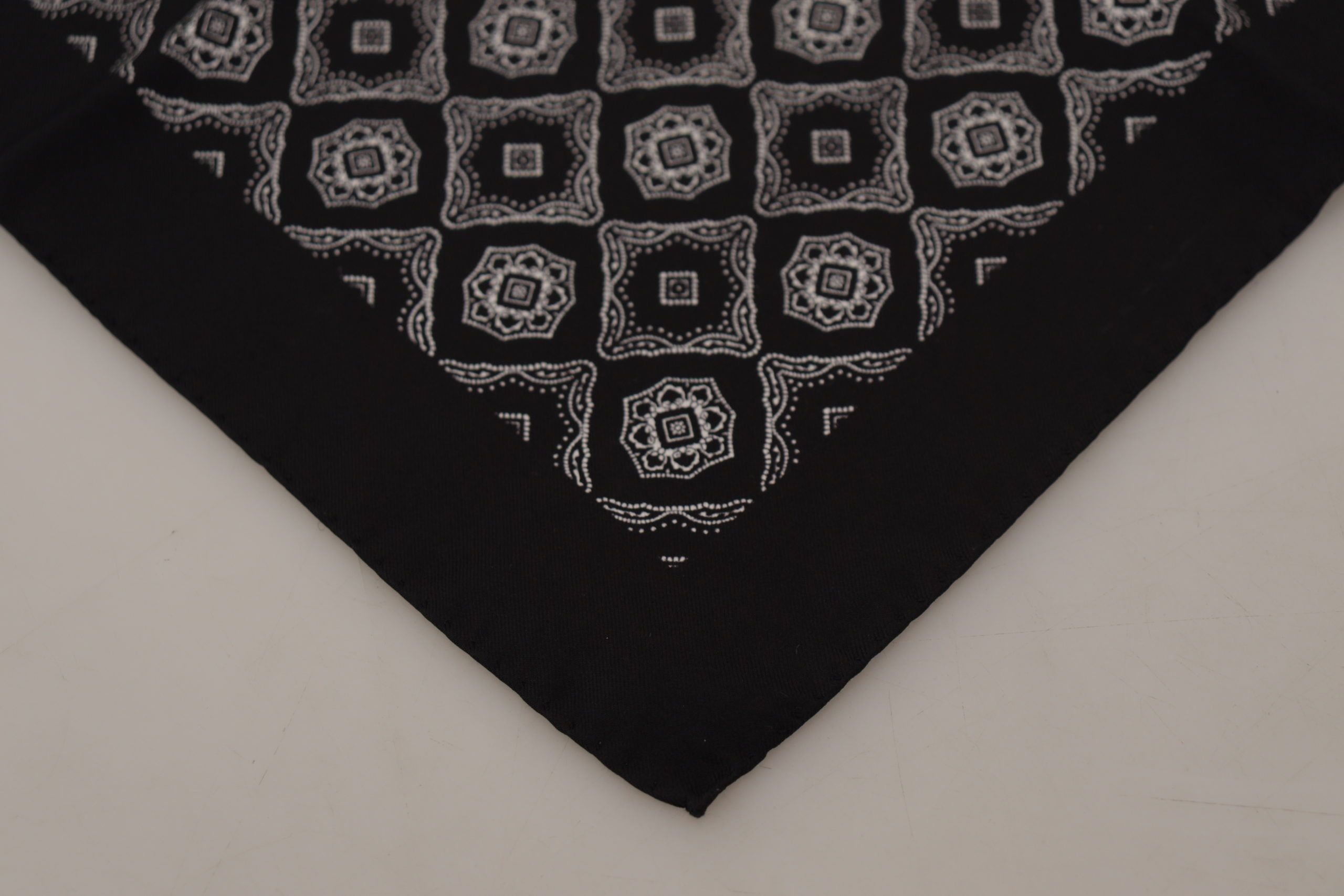 Dolce & Gabbana Elegant Geometric Silk Square Men's Scarf Size ONE SIZE - 3 Thumbnail