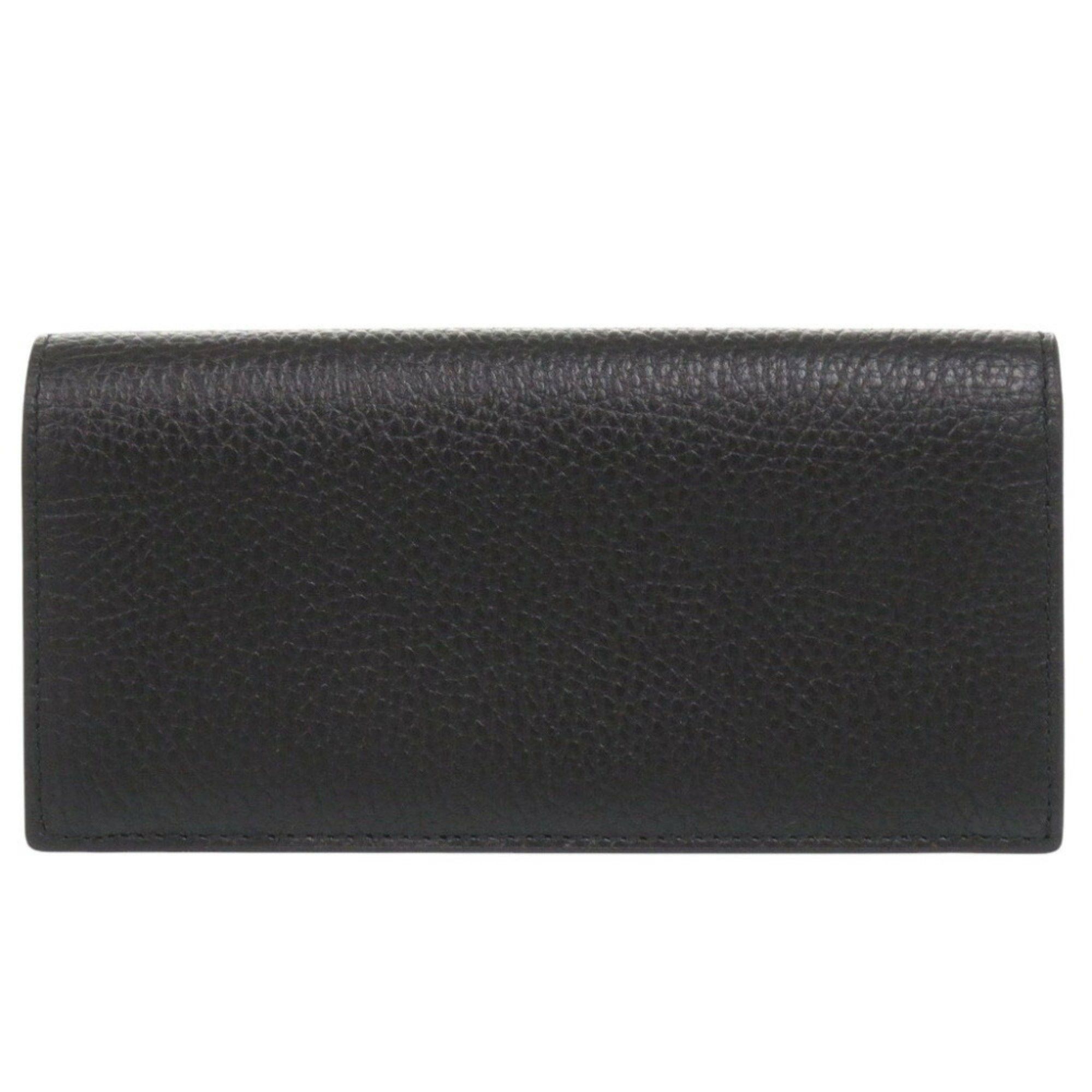 Gucci Gucci Interlocking 610467-2067 Leather Black Bi-fold Long Wallet 0120GUCCI Men's Size ONE SIZE - 3 Thumbnail