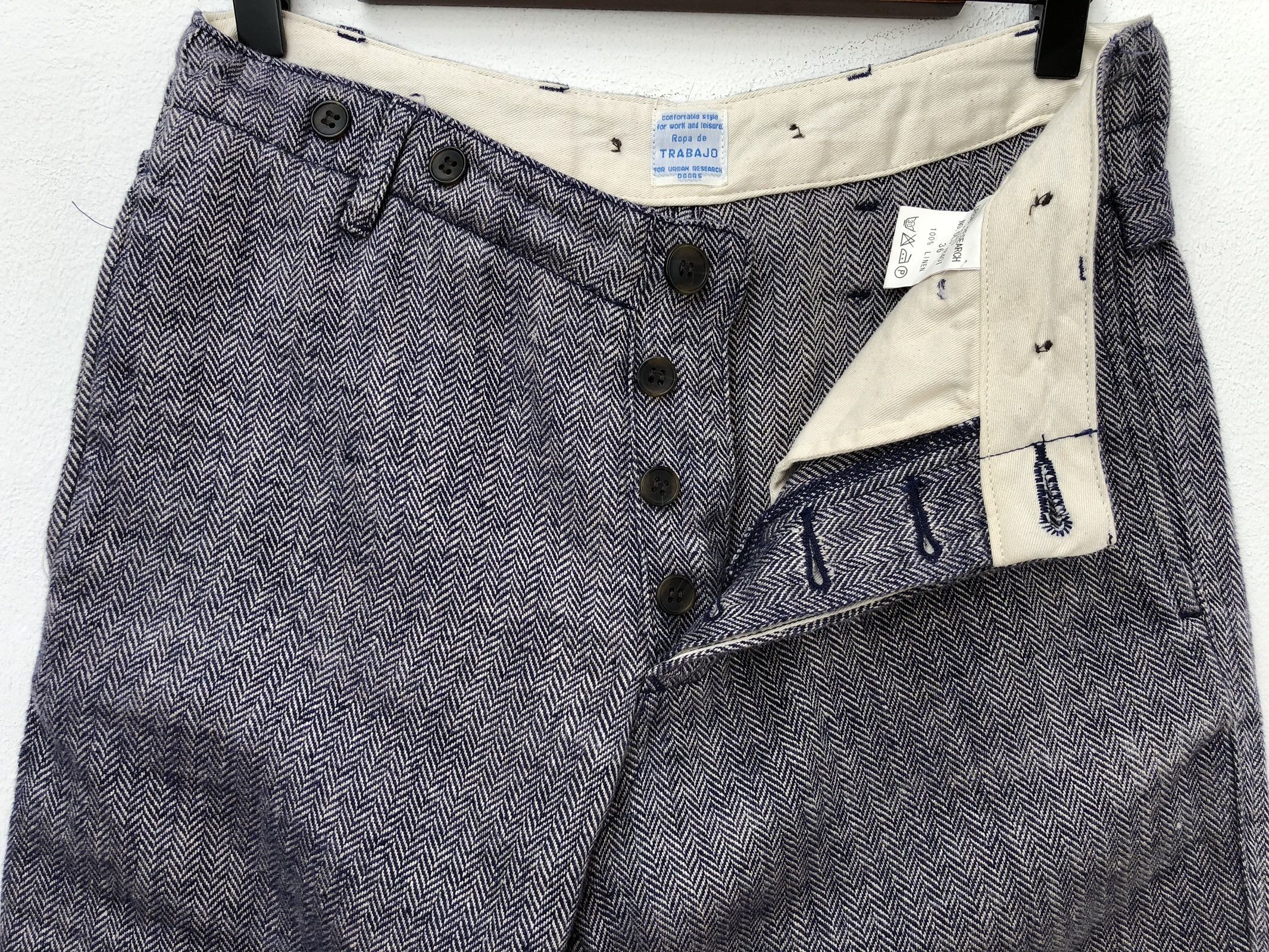 URBAN RESEARCH DOORS Ropa de Trabajo For Urban Research Doors Linen Trousers Size US 30 / EU 46 - 9 Thumbnail