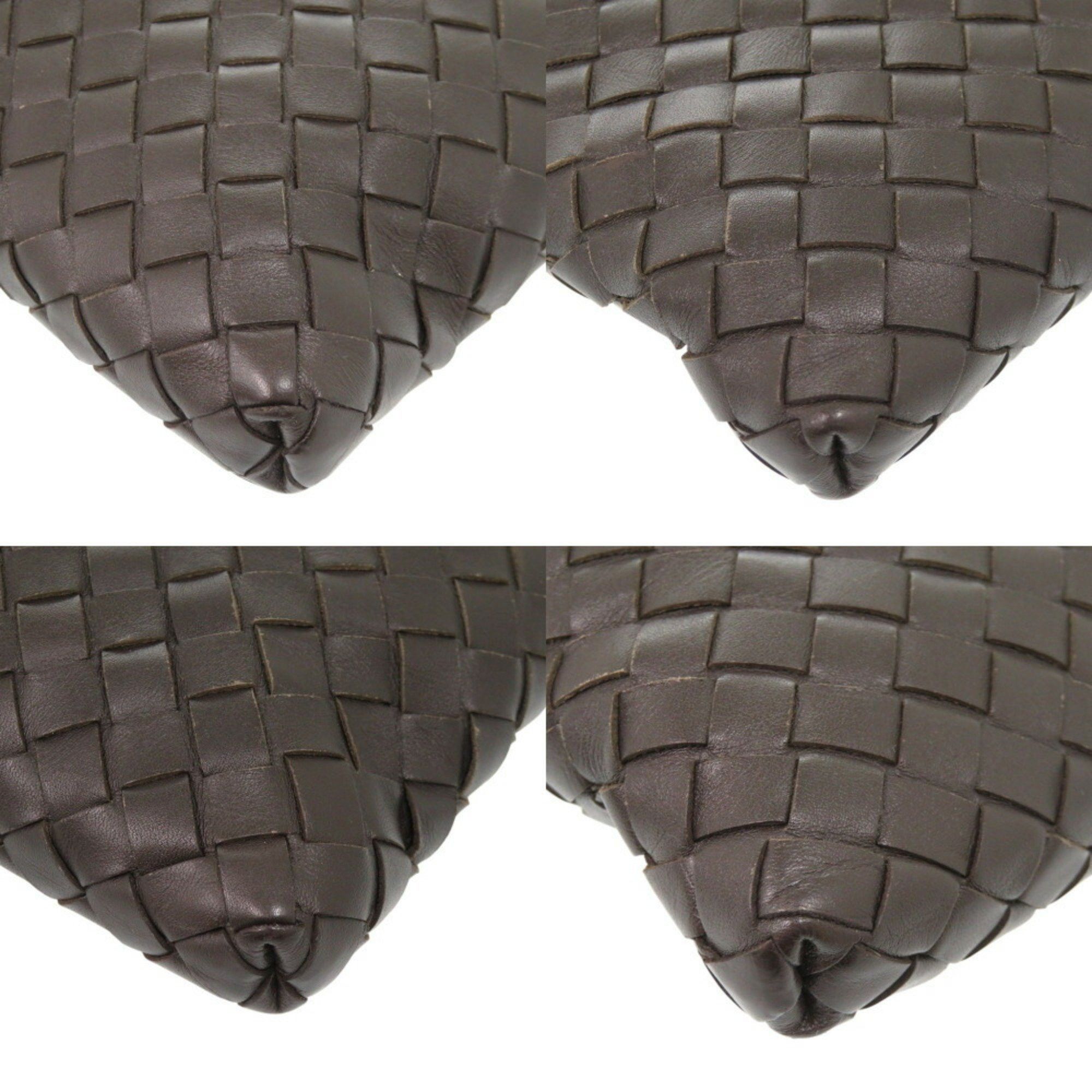 Bottega Veneta Bottega Veneta Intrecciato B05376461C Leather Dark Brown Shoulder Bag 1571BOTTEGAVENETA Men's Size ONE SIZE - 4 Thumbnail